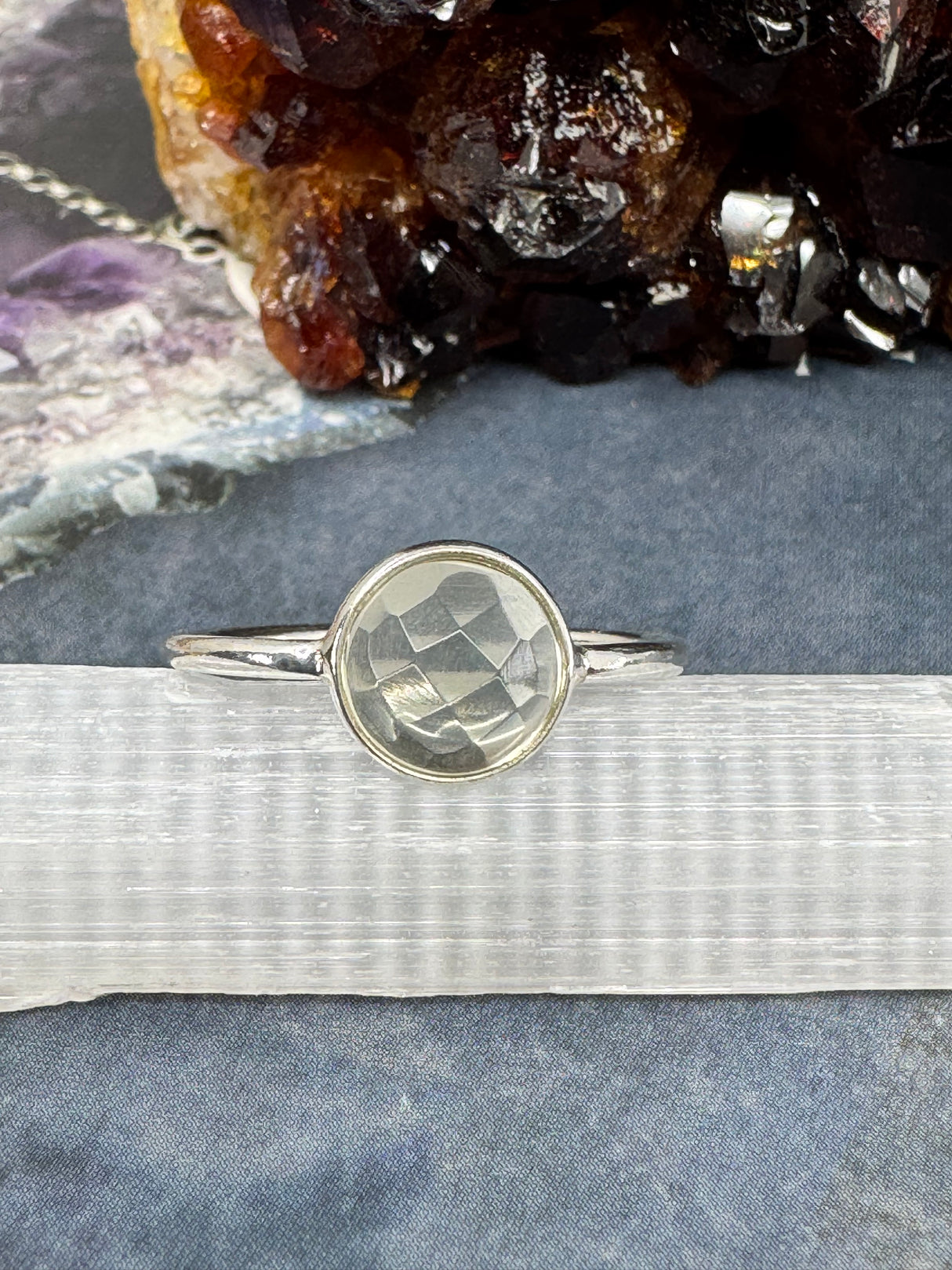 Clear Quartz Ring Size 5 - “I have the power to manifest all my dreams and desires”.