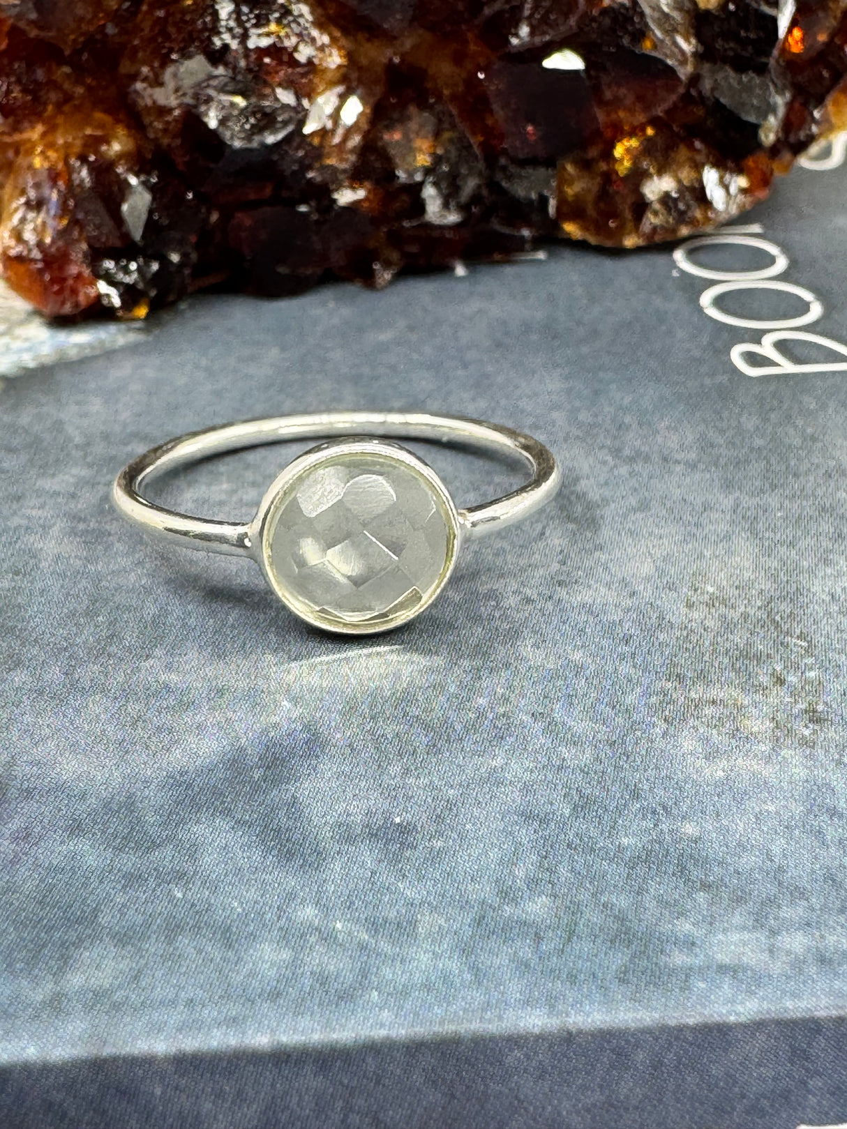 Clear Quartz Ring Size 5 - “I have the power to manifest all my dreams and desires”.