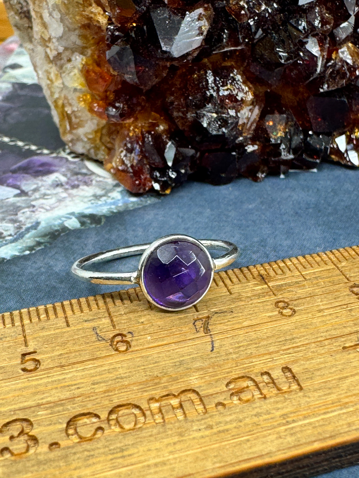 Amethyst Silver Ring Size 6 - "I am passionate and enthusiastic in all areas of my life."