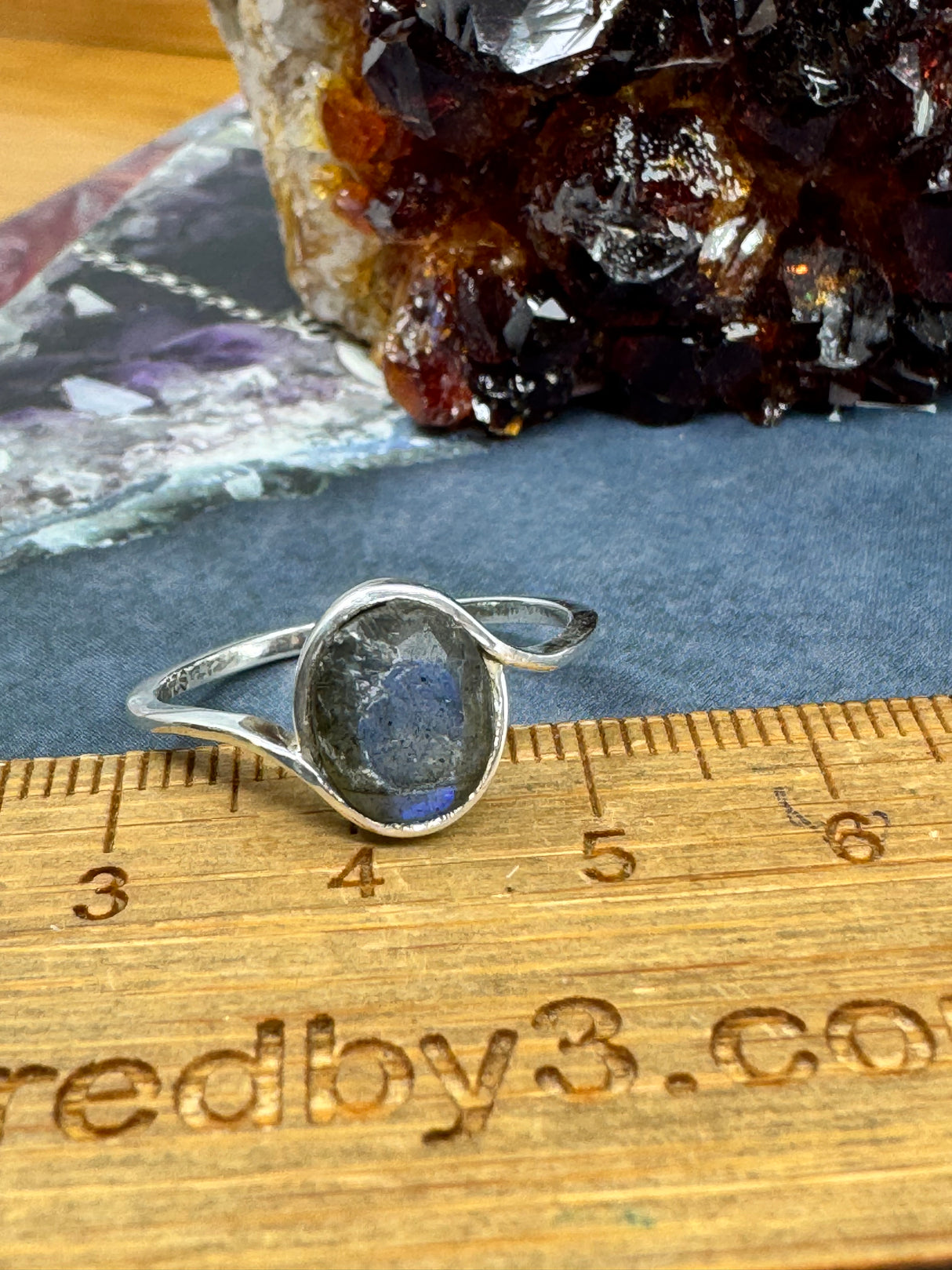 Labradorite Ring Size 8 - “I welcome change and transformation into my life.”