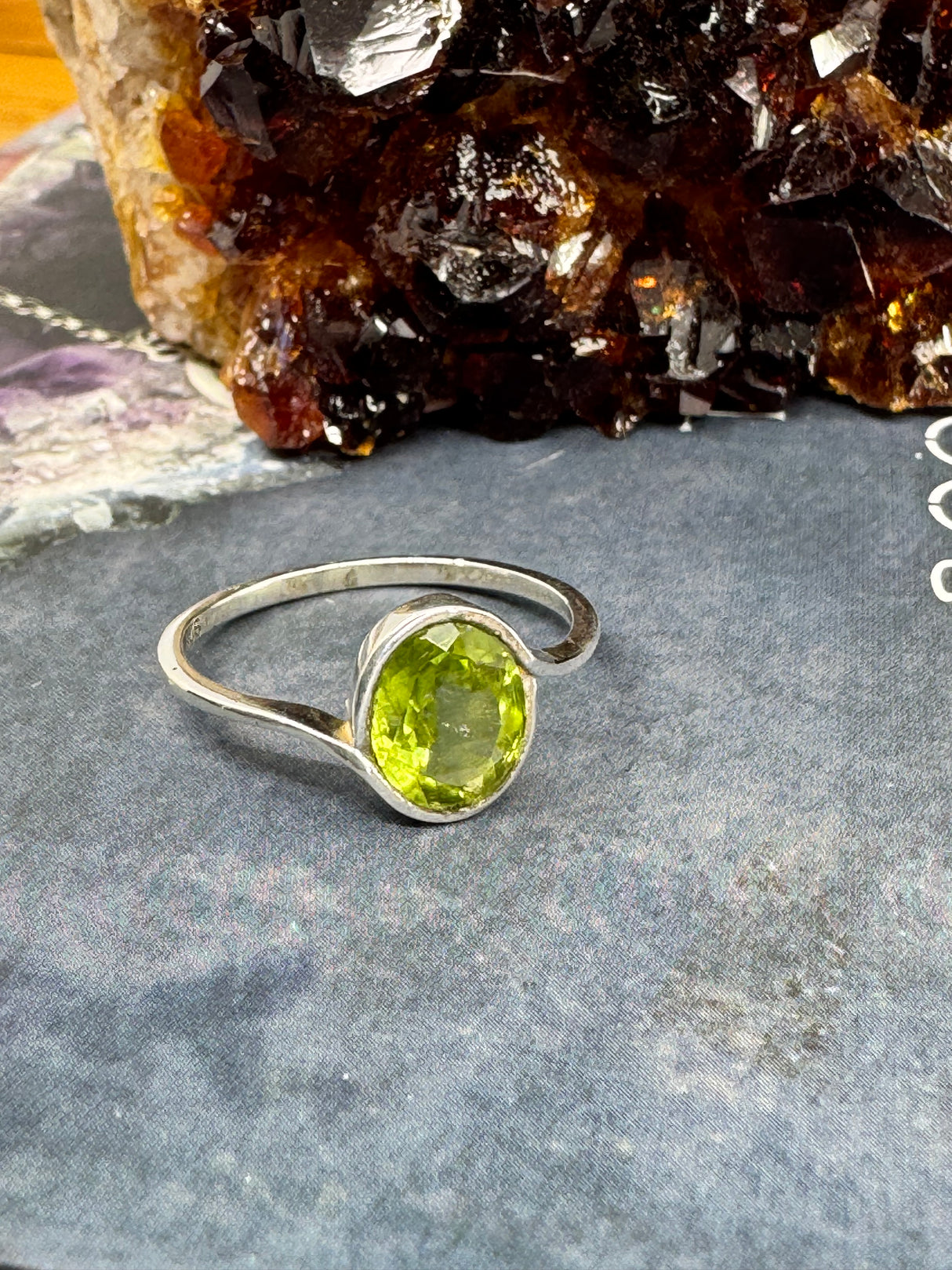Peridot Silver Ring