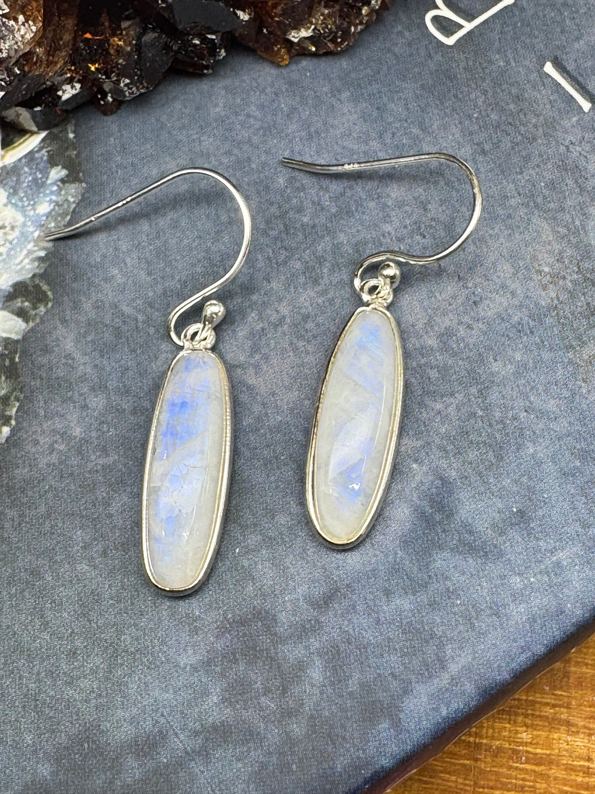 Moonstone Drop Silver Earrings - “My mind is open to new possibilities and opportunities”.