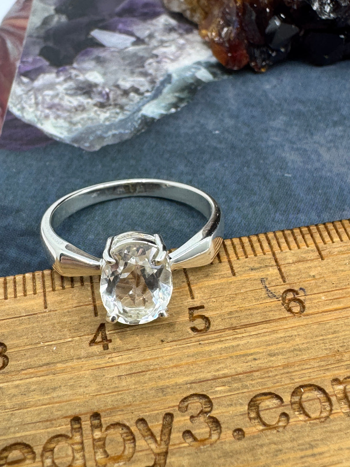 Clear Quartz Ring Size 8 - “I have the power to manifest all my dreams and desires”.