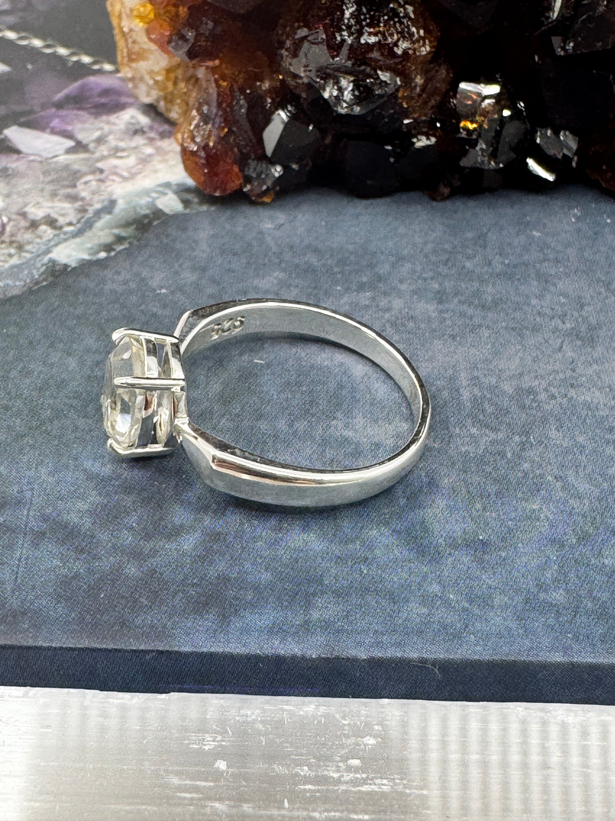 Clear Quartz Ring Size 8 - “I have the power to manifest all my dreams and desires”.