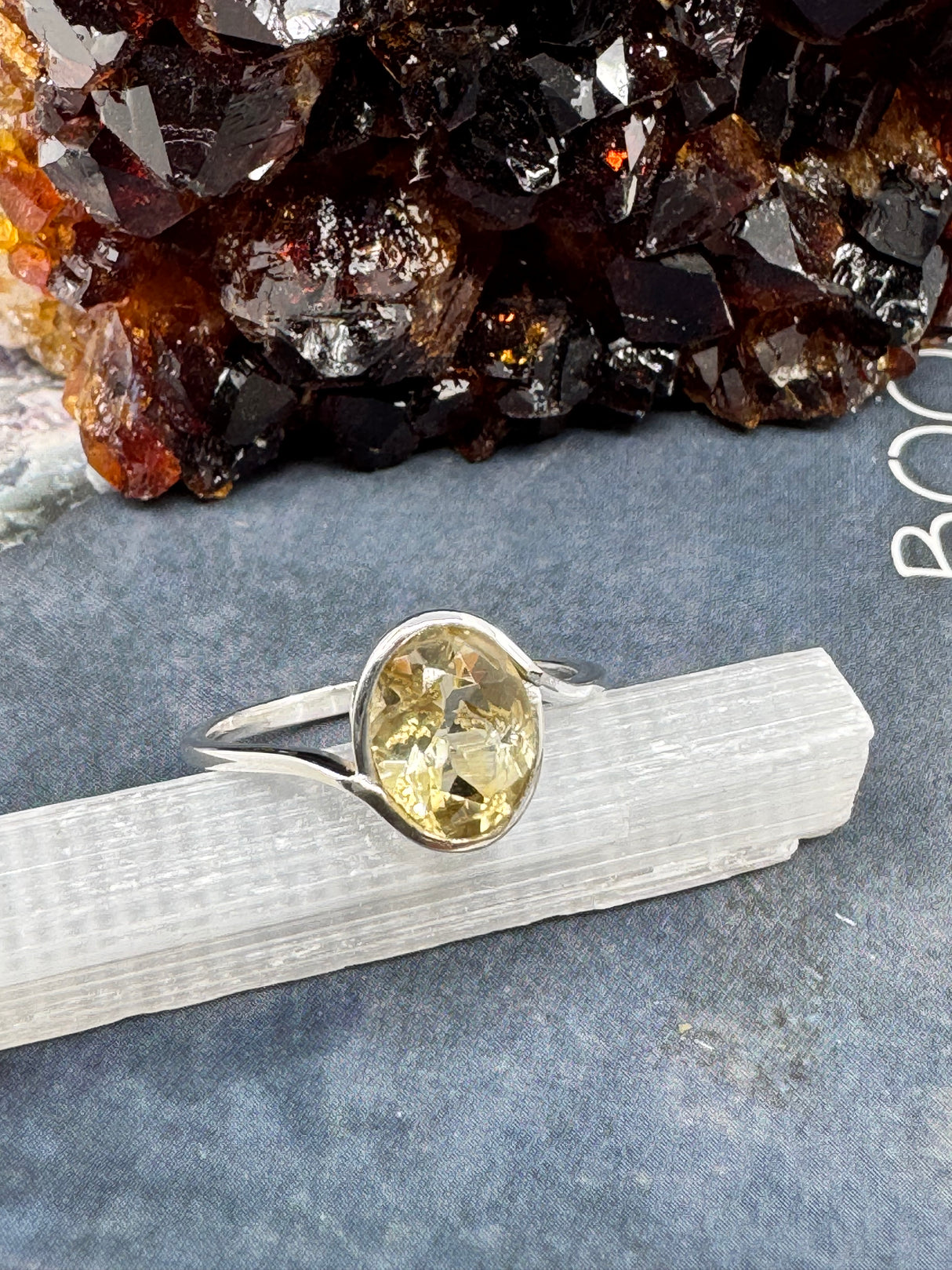 Citrine Silver Ring Size 8 on sale at Inspired By 3 Australia