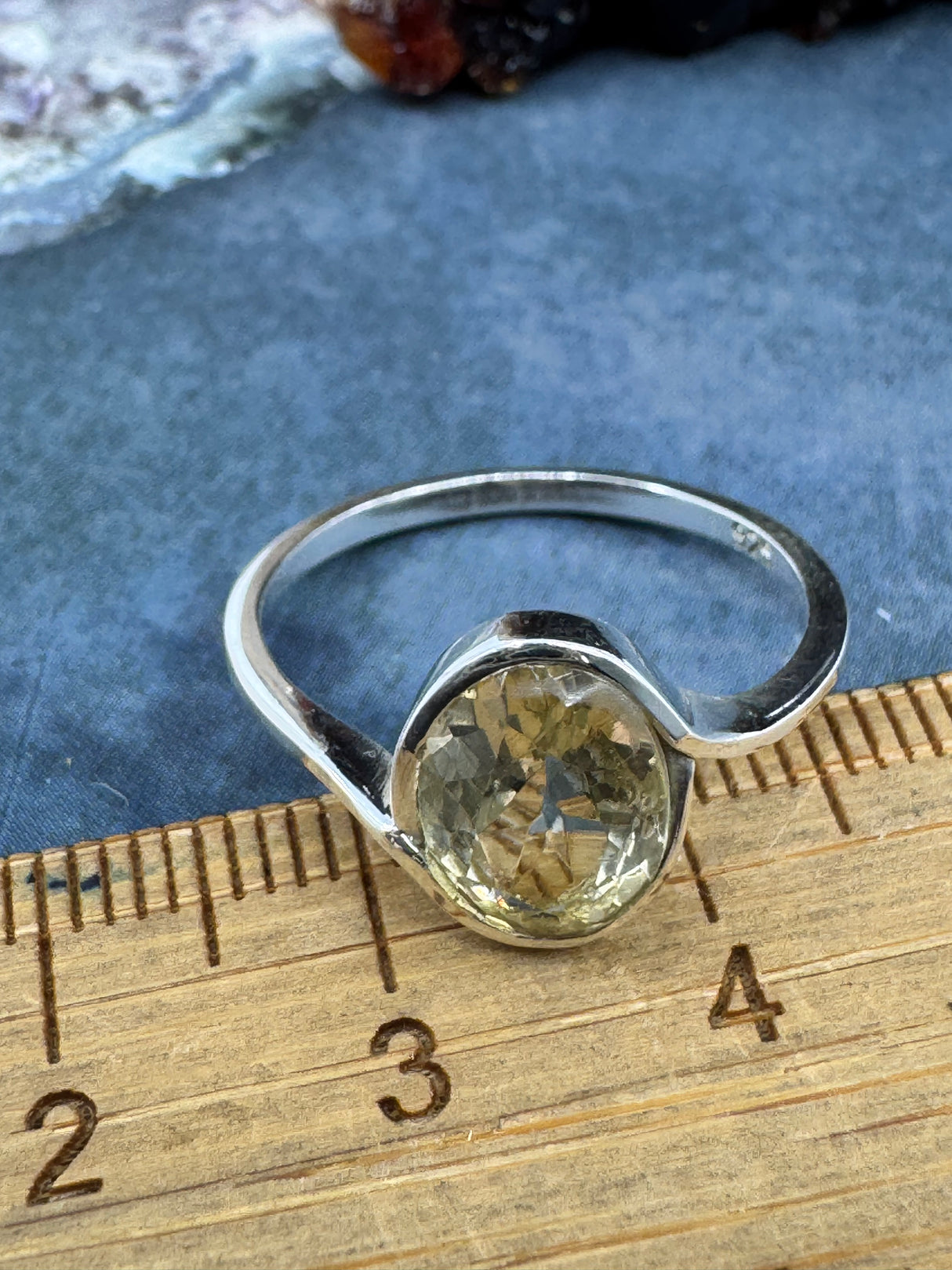 Citrine Silver Ring Size 8 - “I am successful in all areas of life”