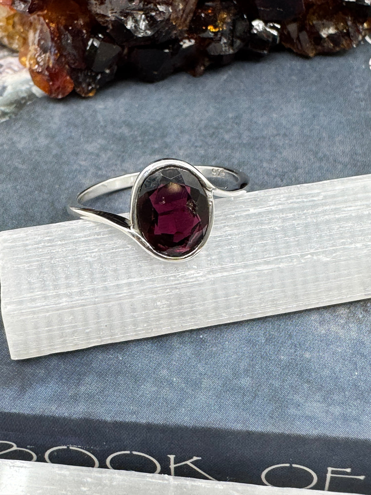 Garnet Silver Ring Size on SALE Inspired By 3 Australia