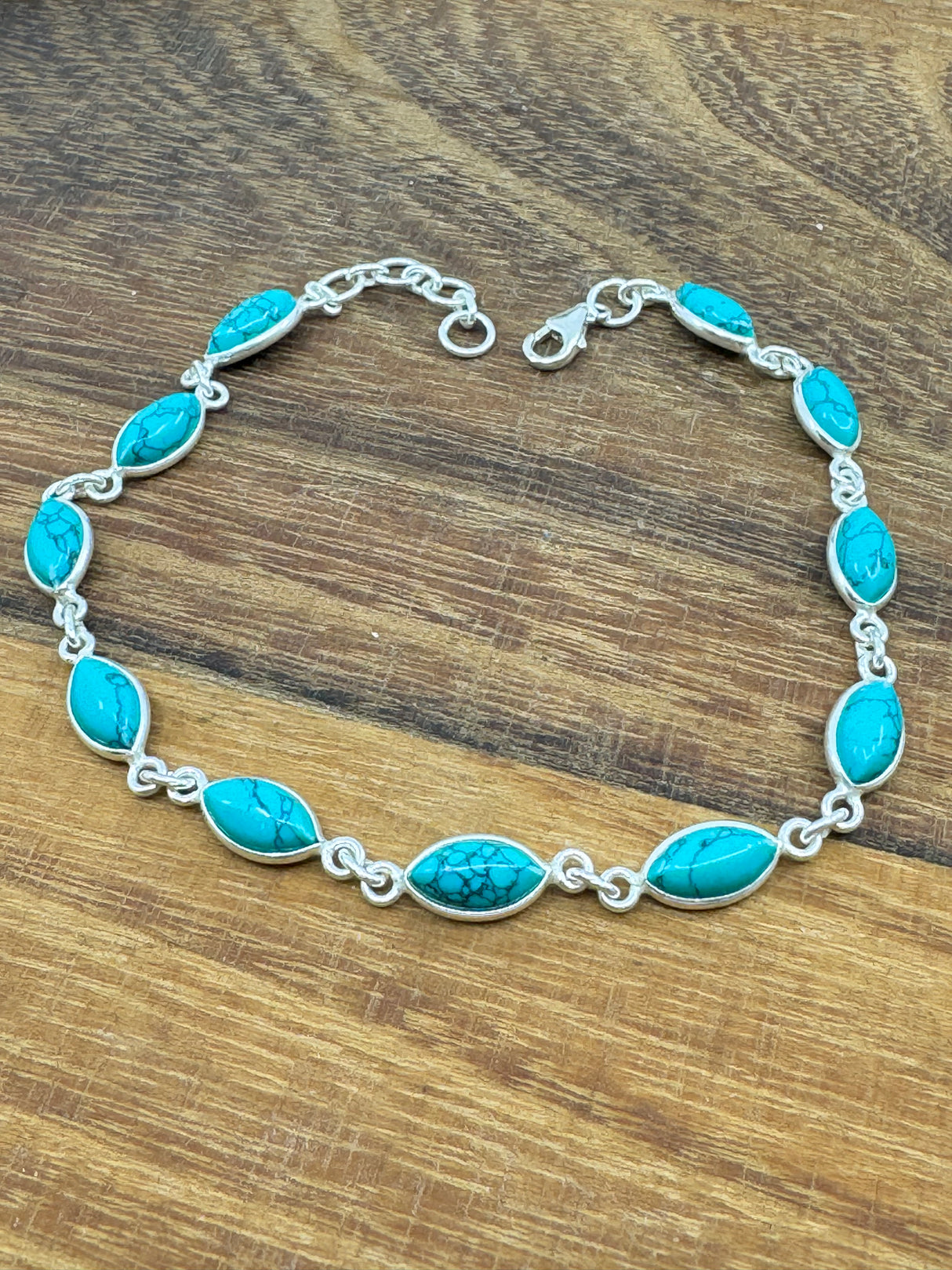 Turquoise Silver Bracelet on sale at Inspired By 3 Australia