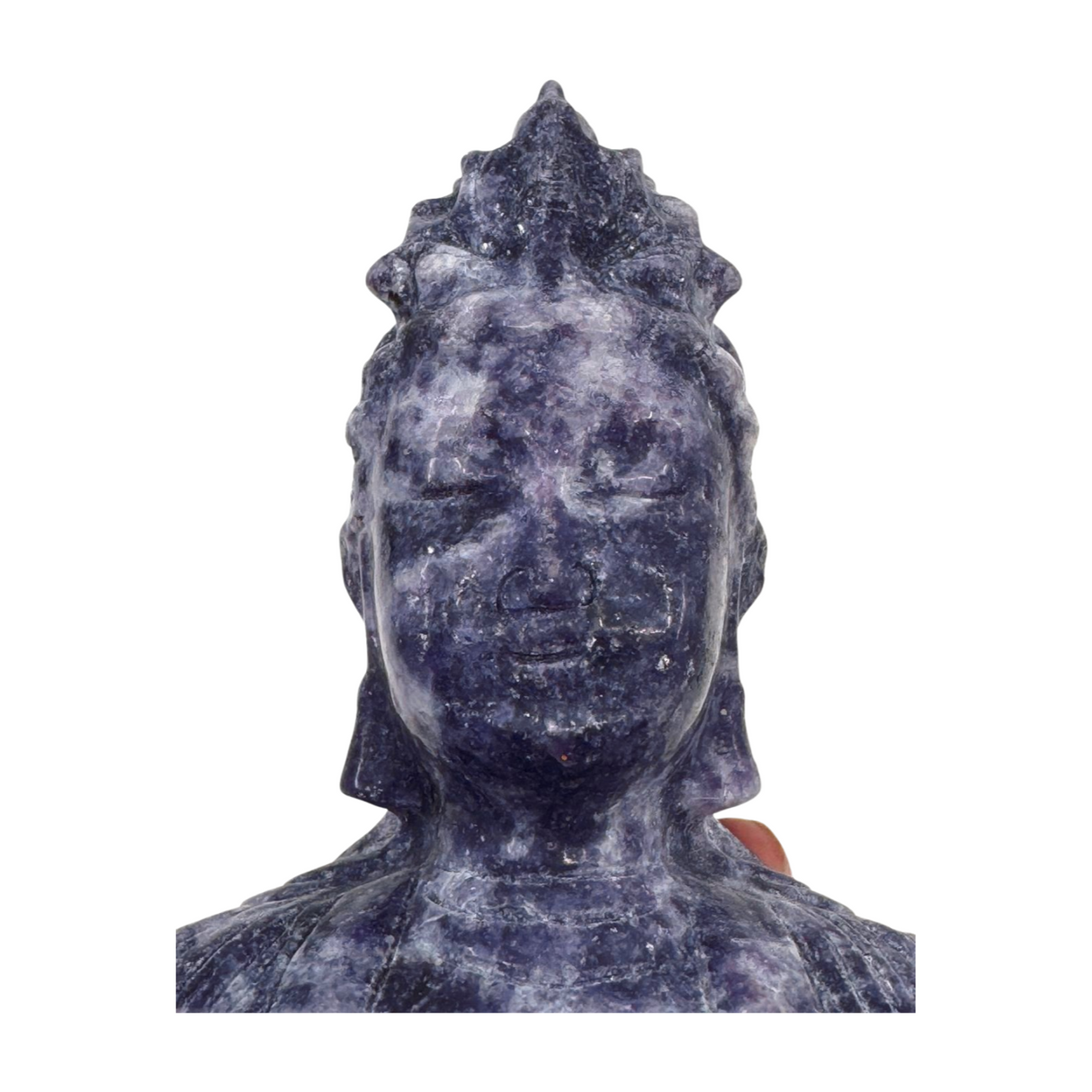 Lepidolite Goddess Kuan Yin Carving 404g - Balance. Calming.