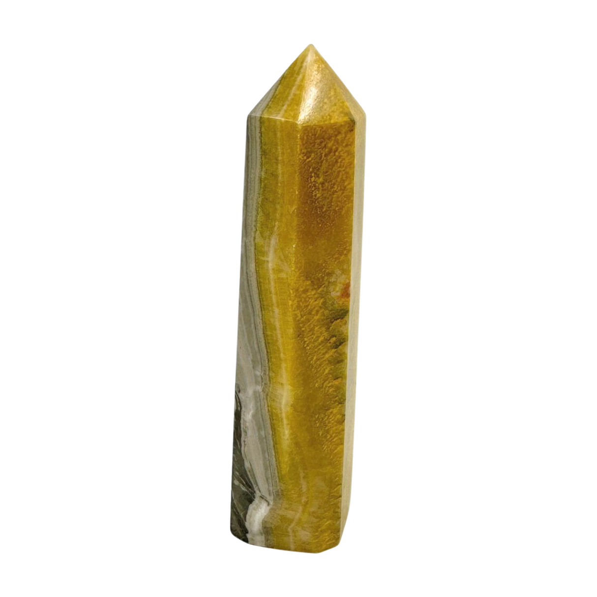 Bumble Bee Jasper Point 196g - "I am ready to manifest my greatest dreams and desires."