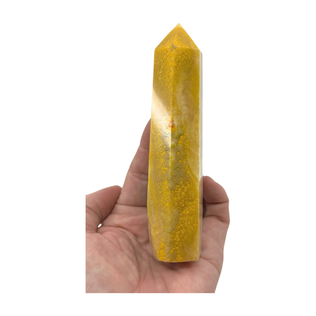 Bumble Bee Jasper Point 196g - "I am ready to manifest my greatest dreams and desires."