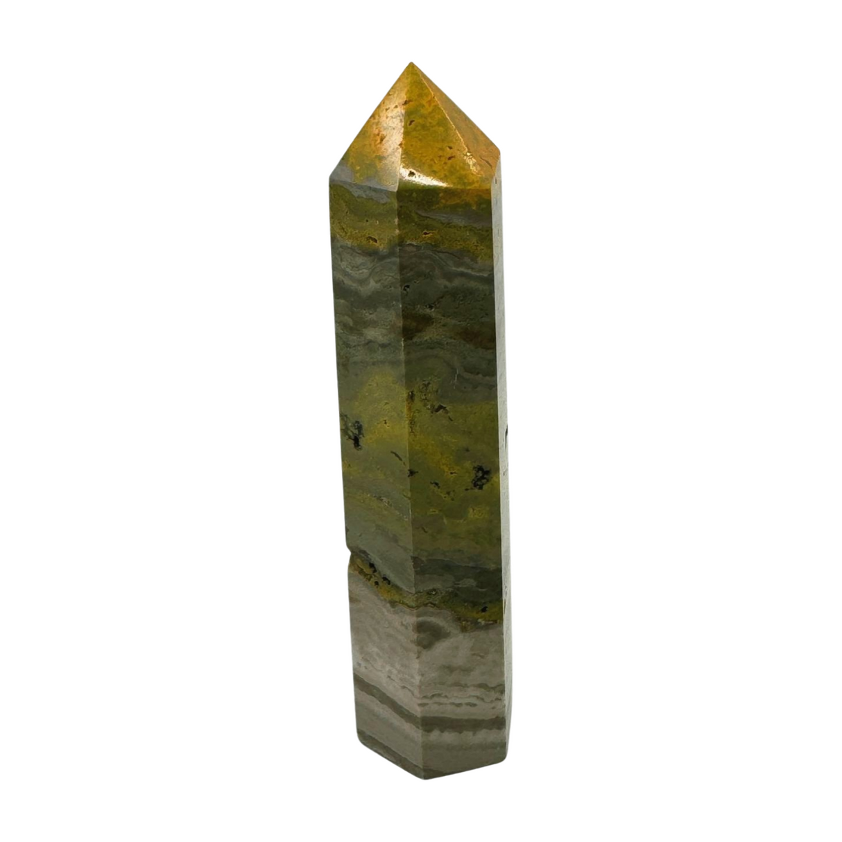 Bumble Bee Jasper Point 141g - "I am ready to manifest my greatest dreams and desires."