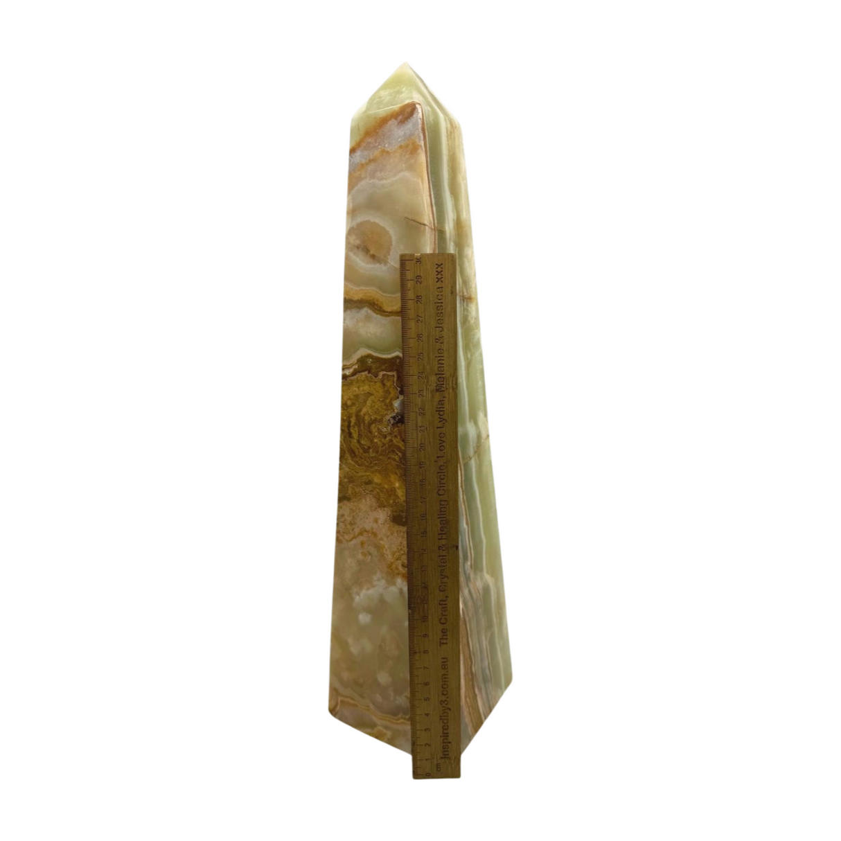 Green Onyx Tower. Large 6.4kilos 41cm - Inner Strength. Stress Relief.