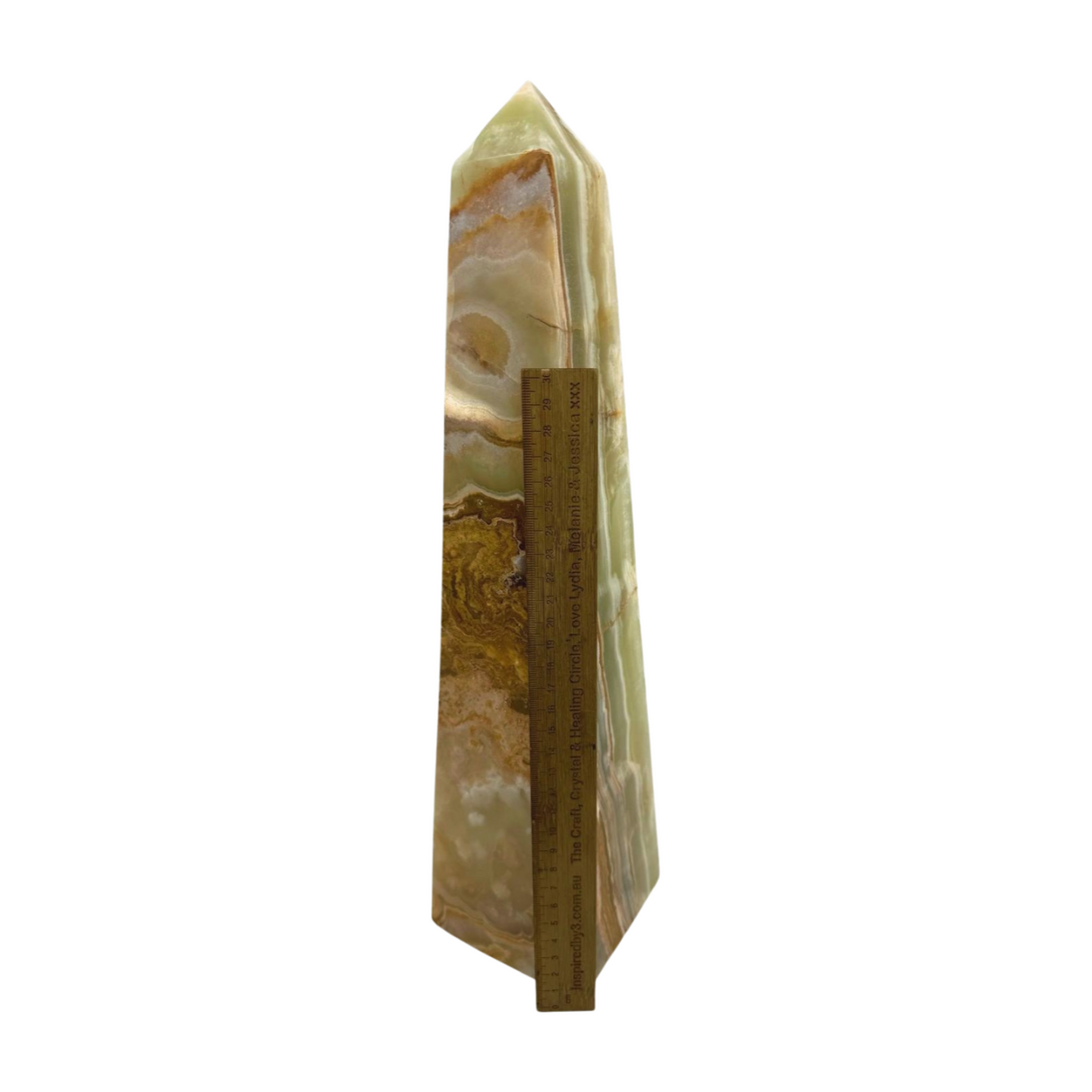 Green Onyx Tower. Large 6.4kilos 41cm - Inner Strength. Stress Relief.