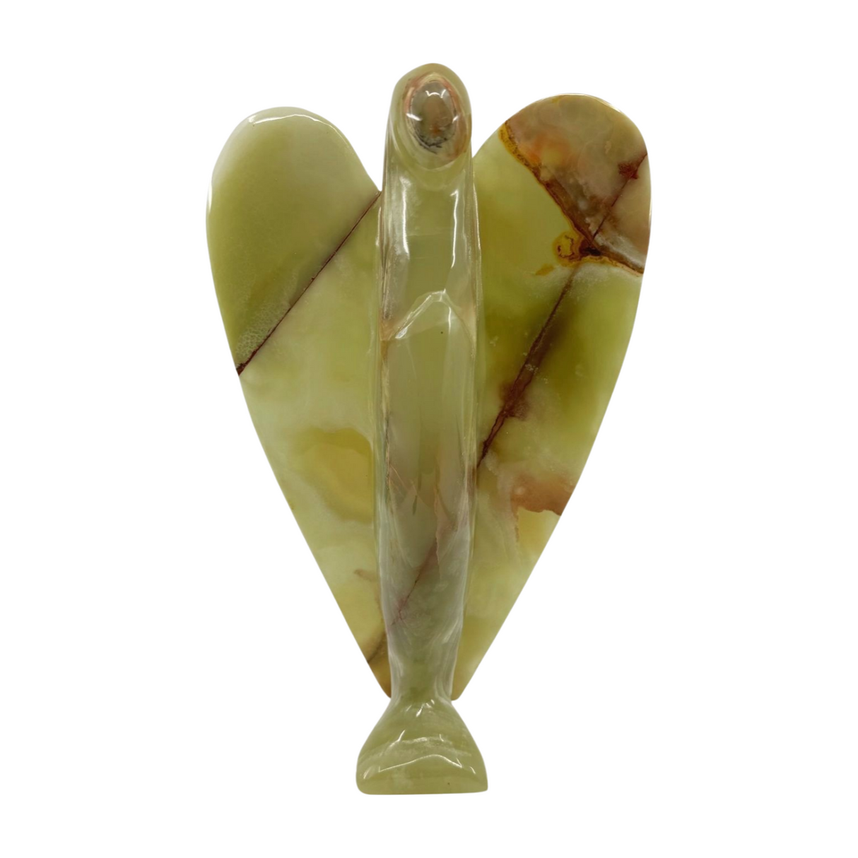 Green Onyx Angel Carving. Large 3kilos 36cm - Inner Strength. Stress Relief.