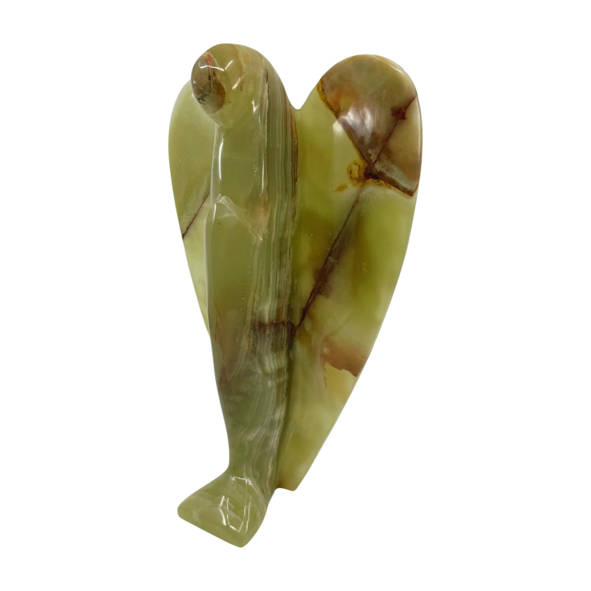 Green Onyx Angel Carving. Large 3kilos 36cm - Inner Strength. Stress Relief.