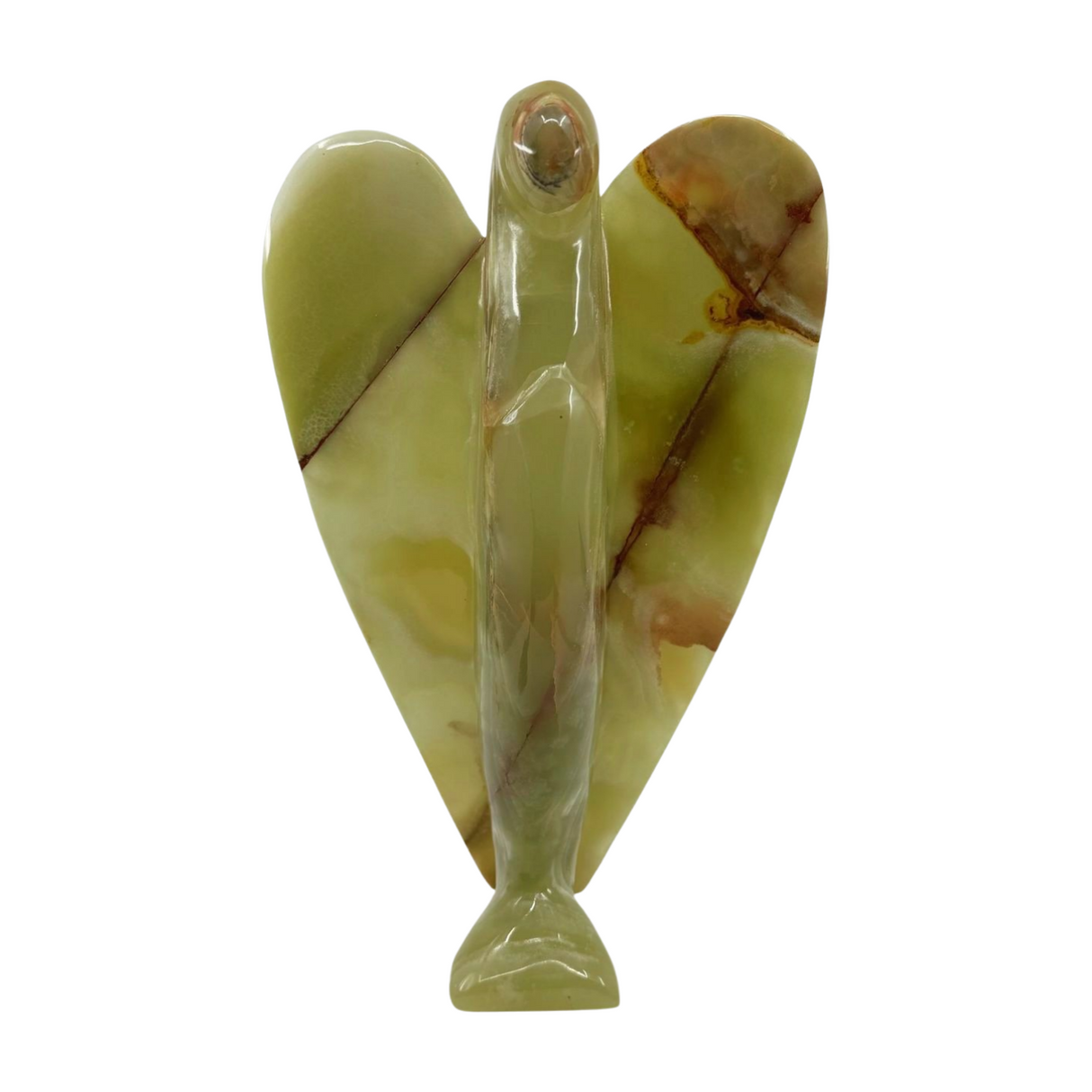 Green Onyx Angel Carving. Large 3kilos 36cm - Inner Strength. Stress Relief.