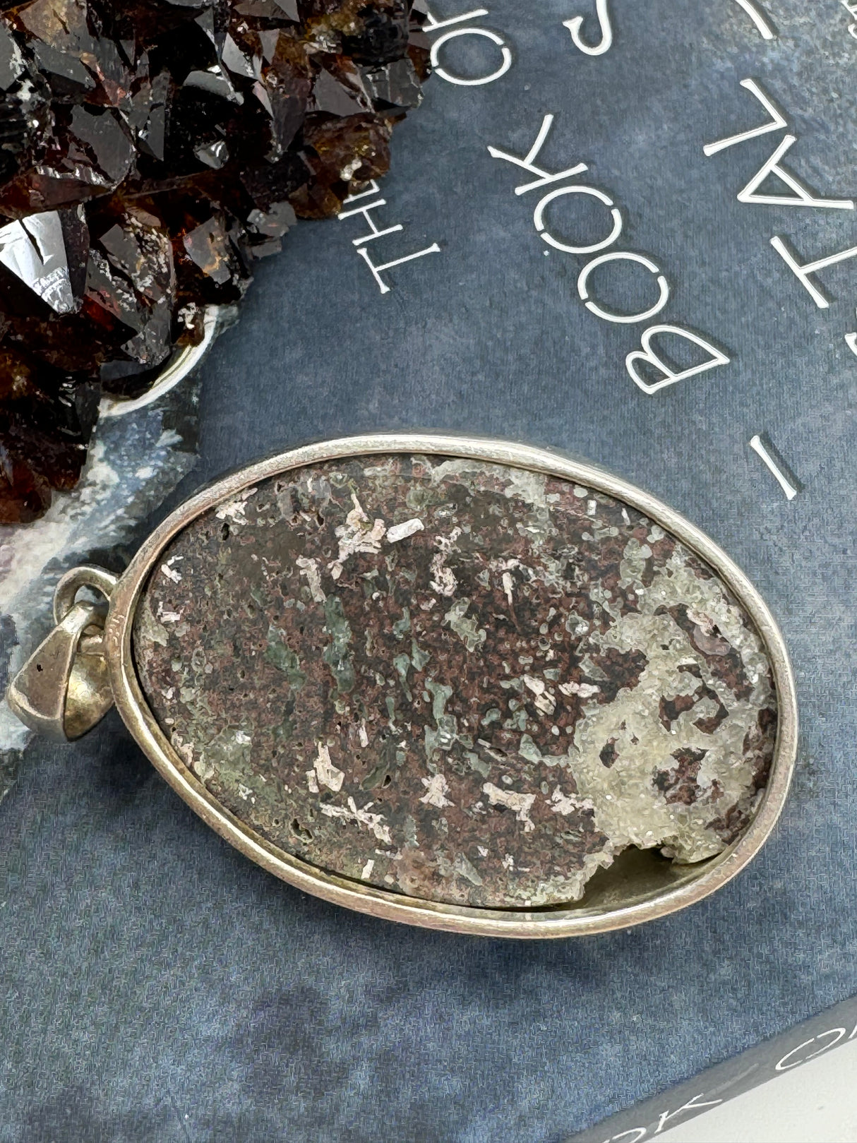 Cavansite XL Silver Pendant - Significant Life Changes