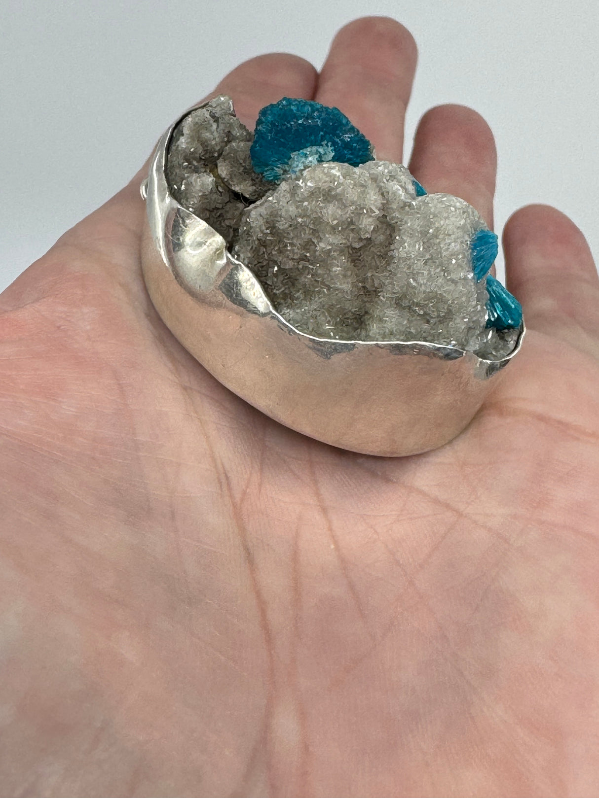 Cavansite XL Silver Pendant - Significant Life Changes