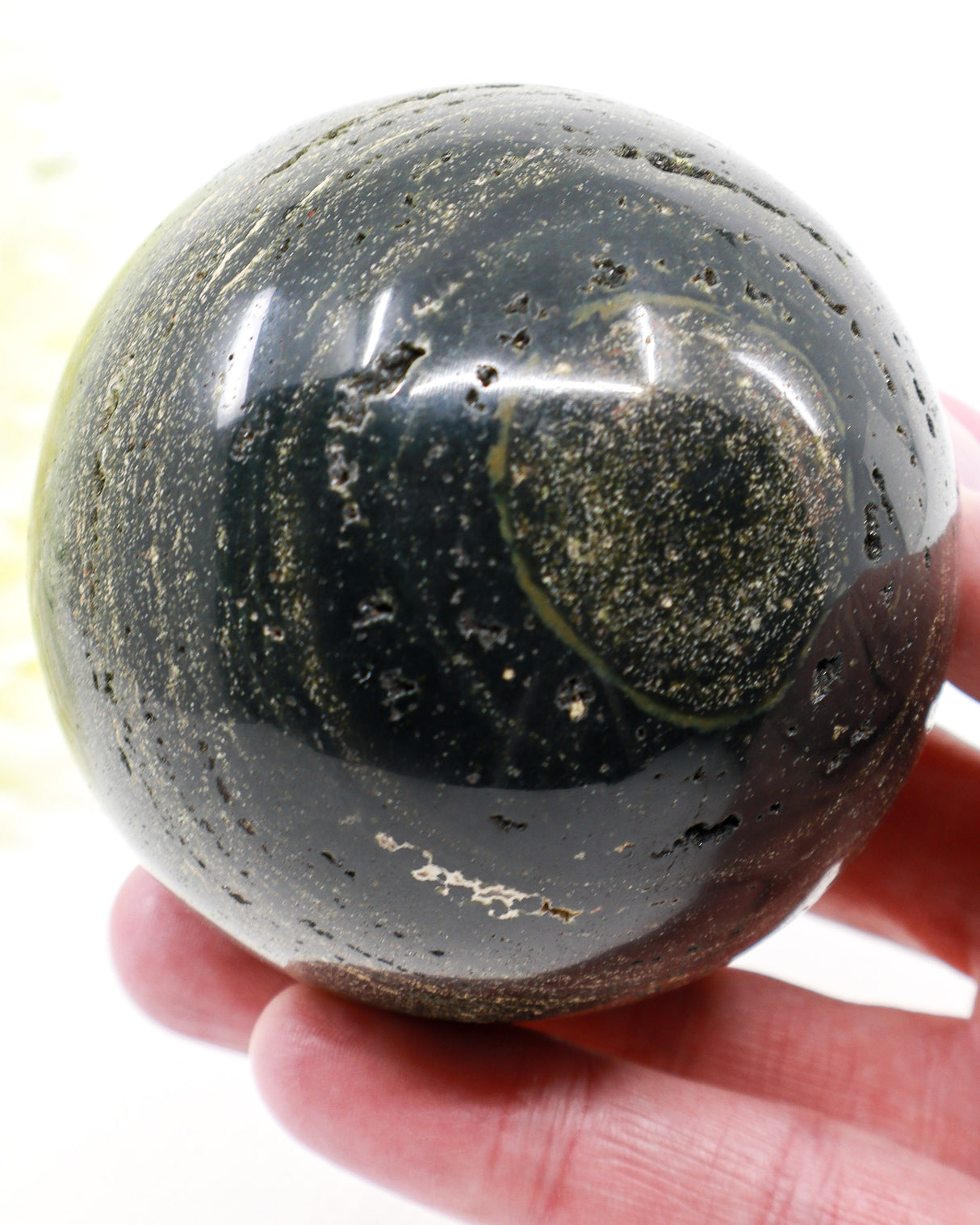 Natural Ocean Jasper Sphere 608g | 7cm Ocean Jasper Crystal Sphere for Joy, Emotional Healing & Inner Peace