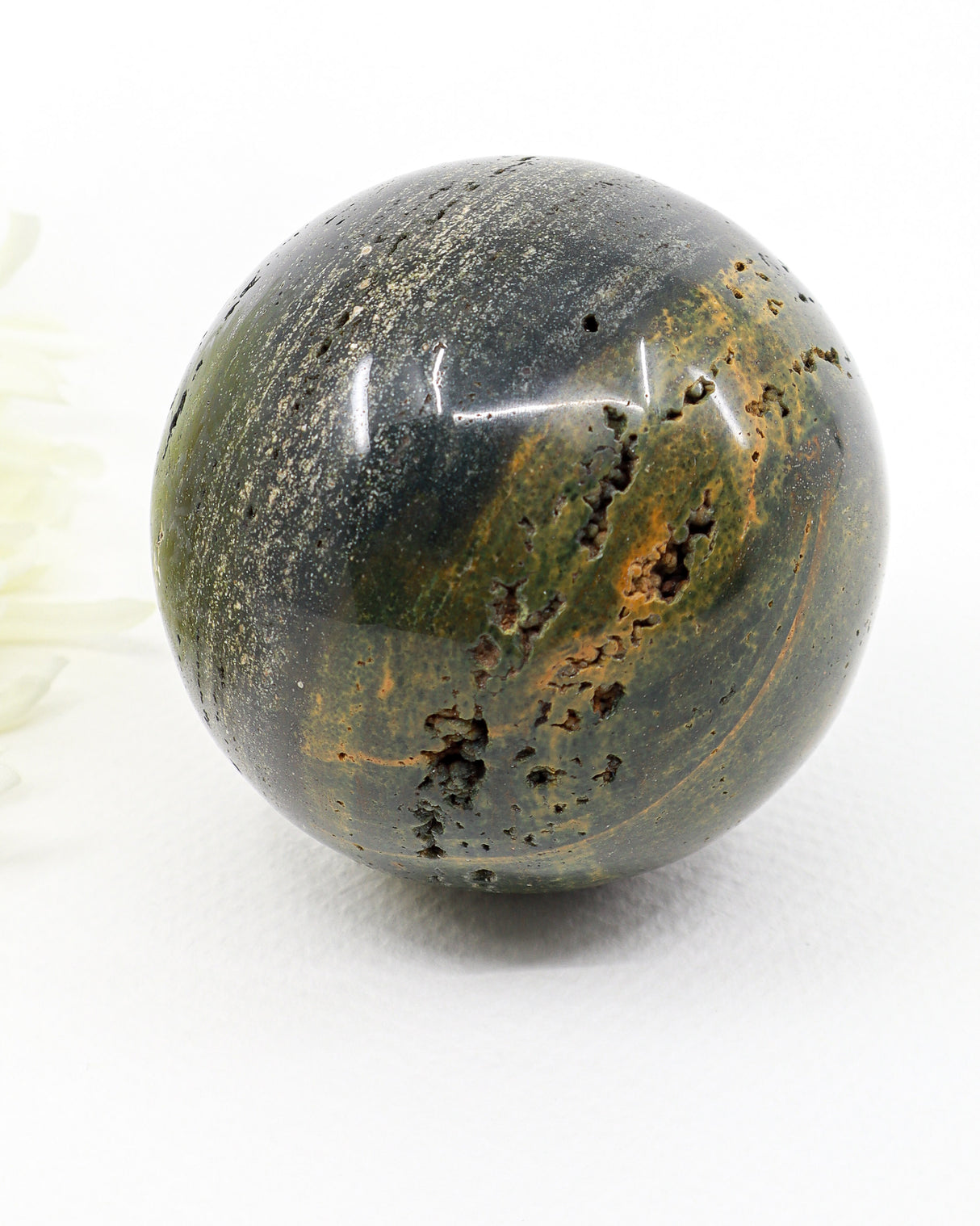 Natural Ocean Jasper Sphere 608g | 7cm Ocean Jasper Crystal Sphere for Joy, Emotional Healing & Inner Peace