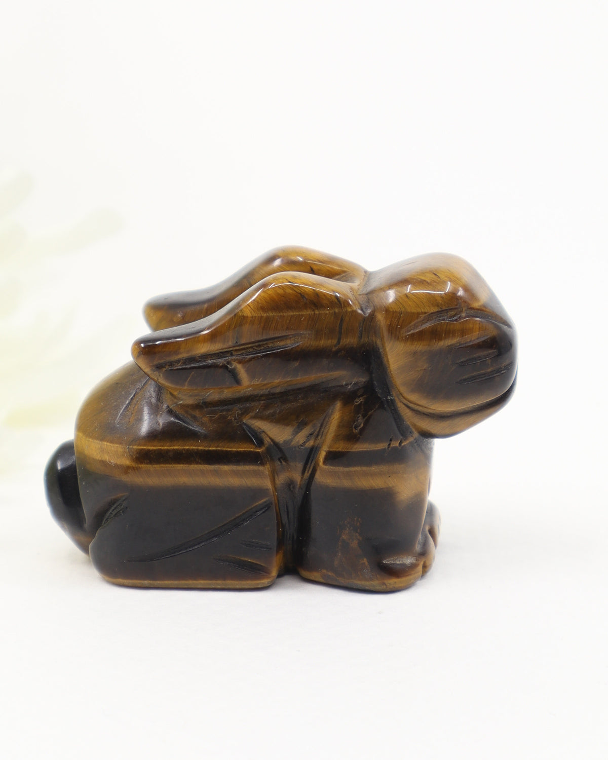 Tiger Eye Rabbit Crystal Carving – Abundance, Luck & Protection