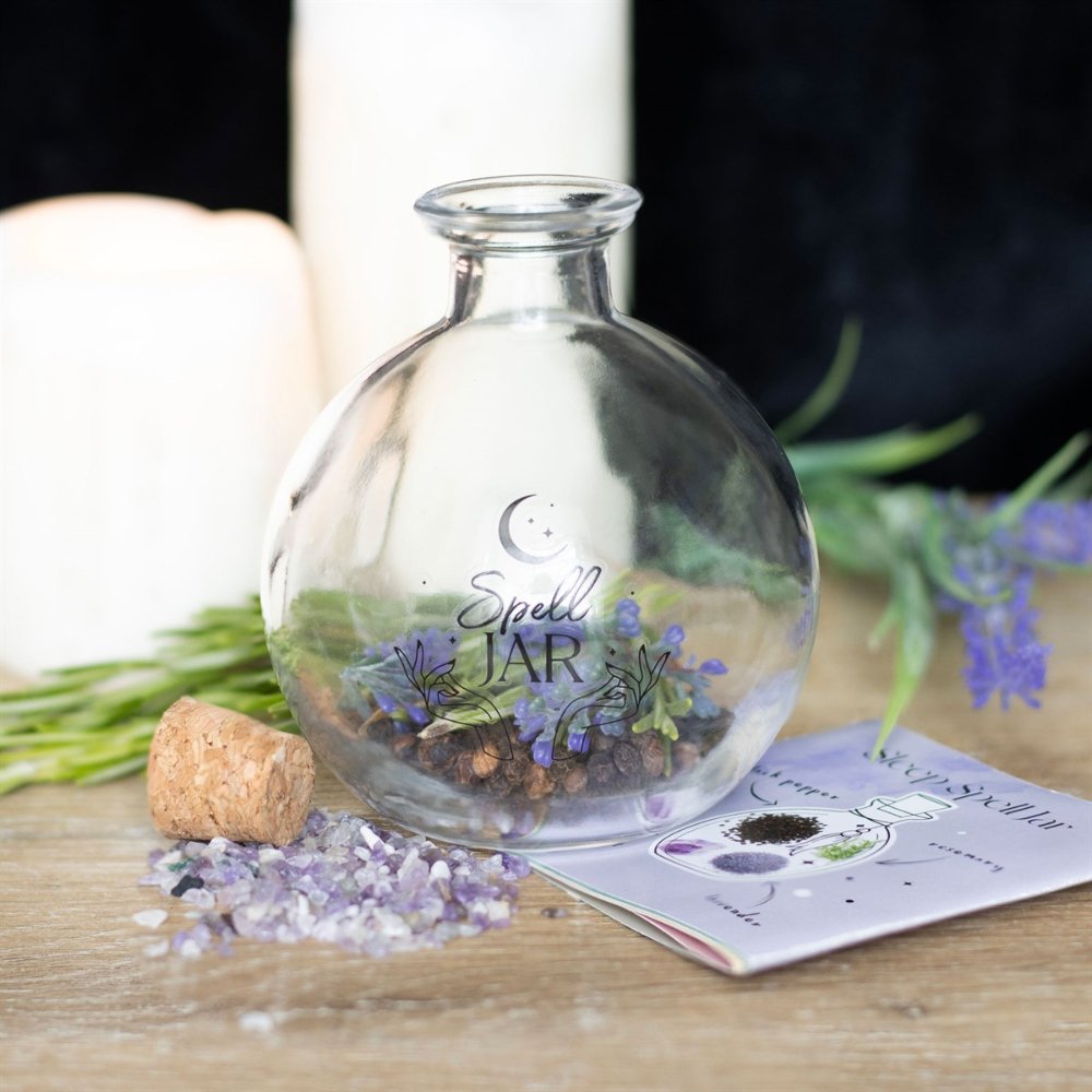 Glass Spell Jar with Recipe Booklet – 10cm