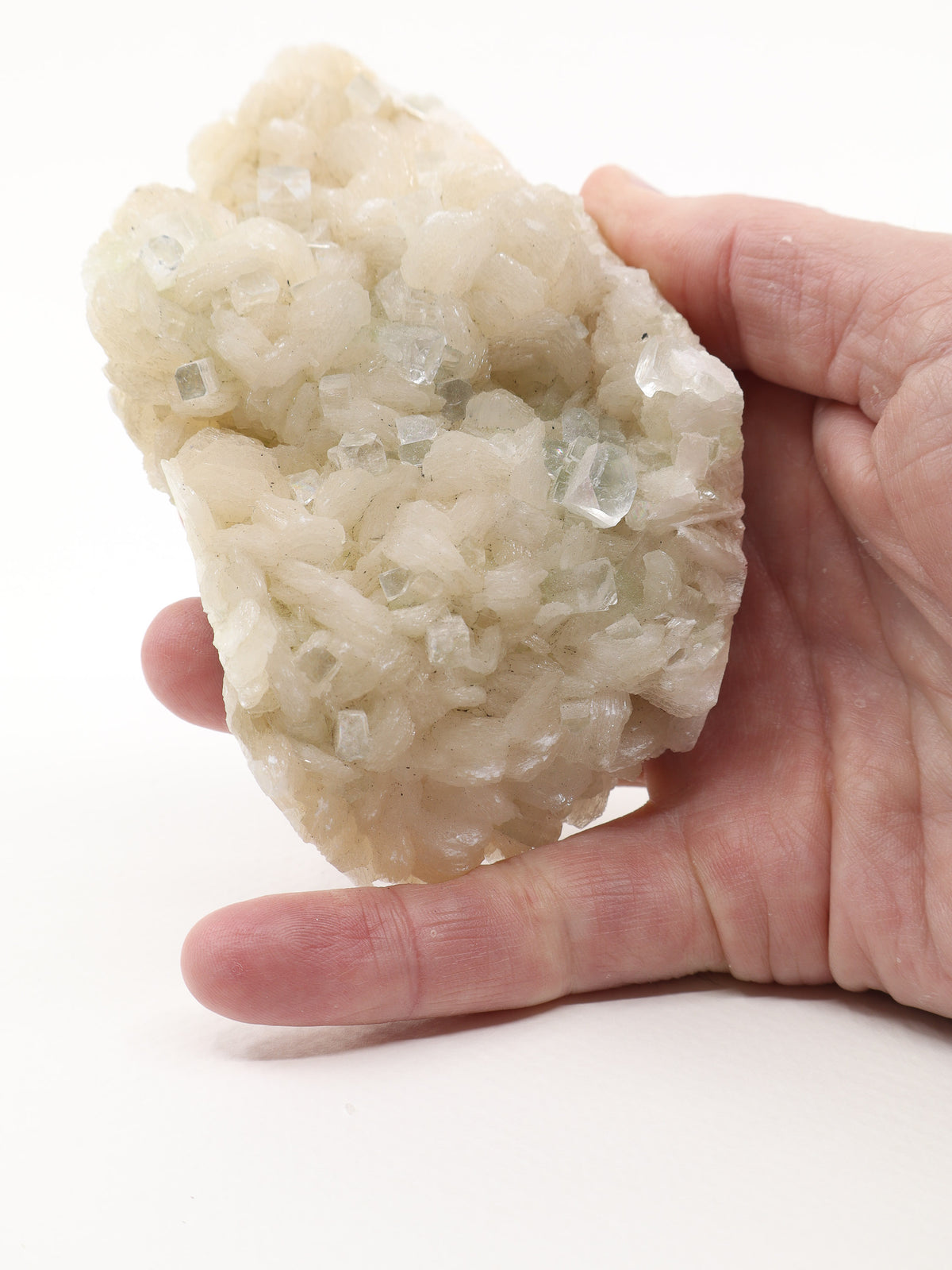 Apophyllite & Stilbite Crystal Cluster – Sparkling Zeolite Specimen – 382g