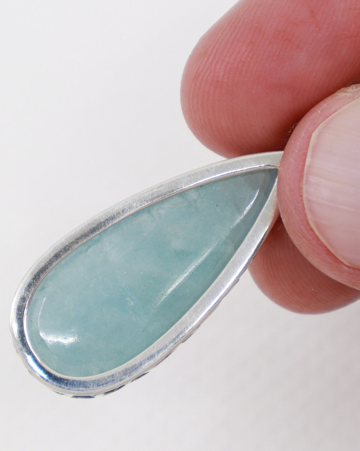 Aquamarine Sterling Silver Pendant – Ocean Serenity | Calm, Courage & Communication
