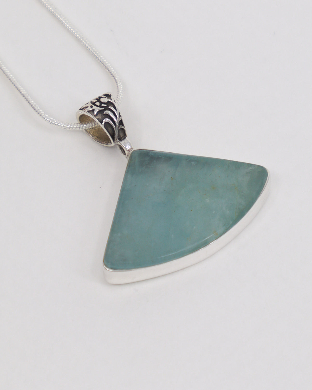 Aquamarine Sterling Silver Pendant – The Ocean Oracle | Calm & Clear Communication