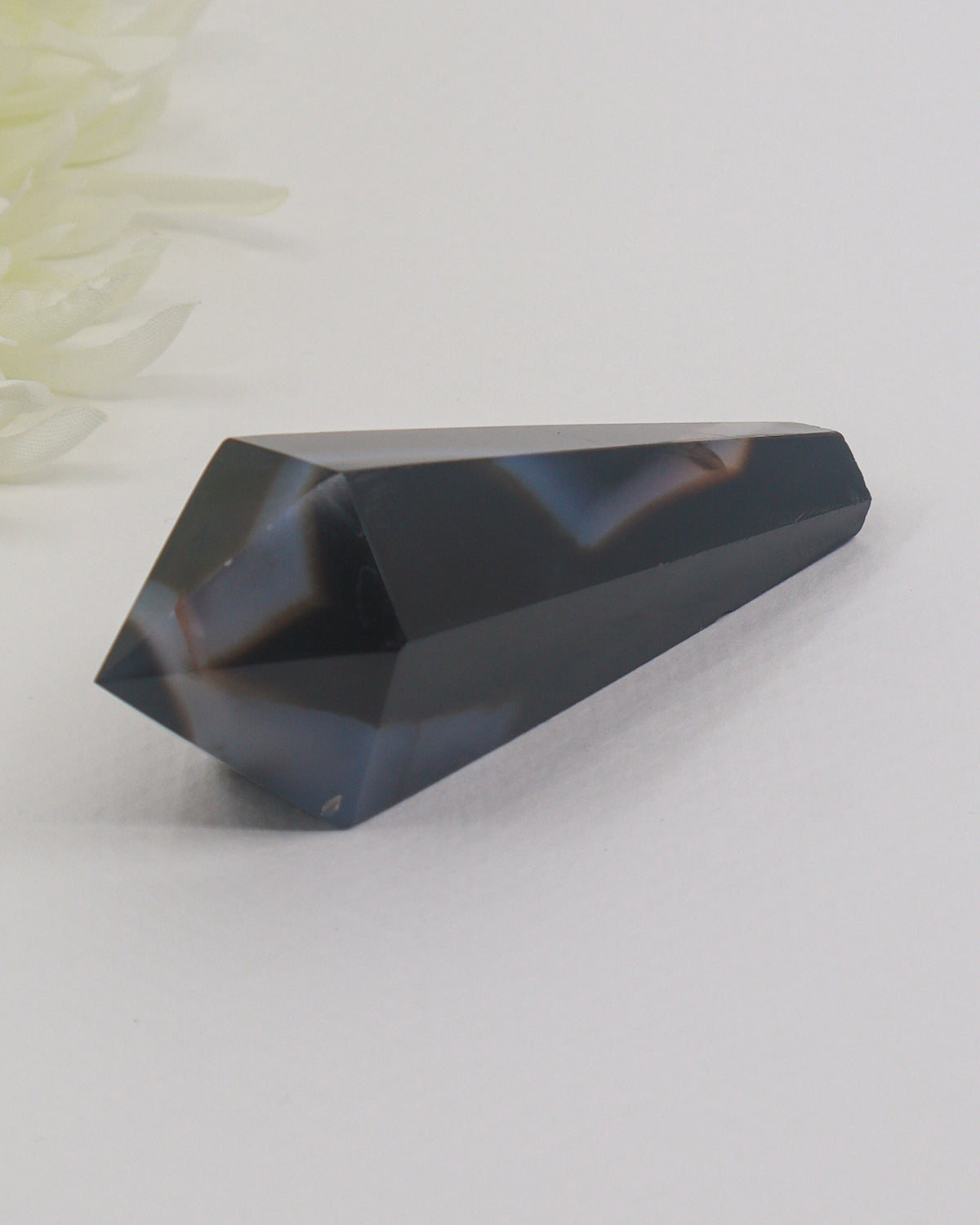Black Agate Crystal Wand 75g – The Shadow Shield | Protection & Grounding