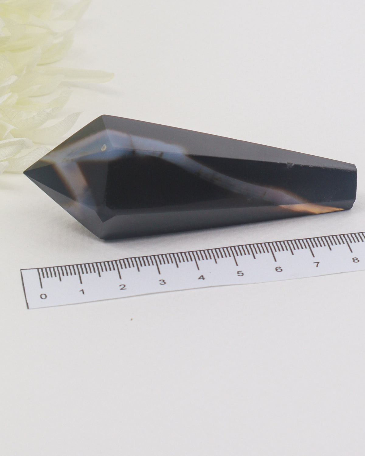 Black Agate Crystal Wand 75g – The Shadow Shield | Protection & Grounding