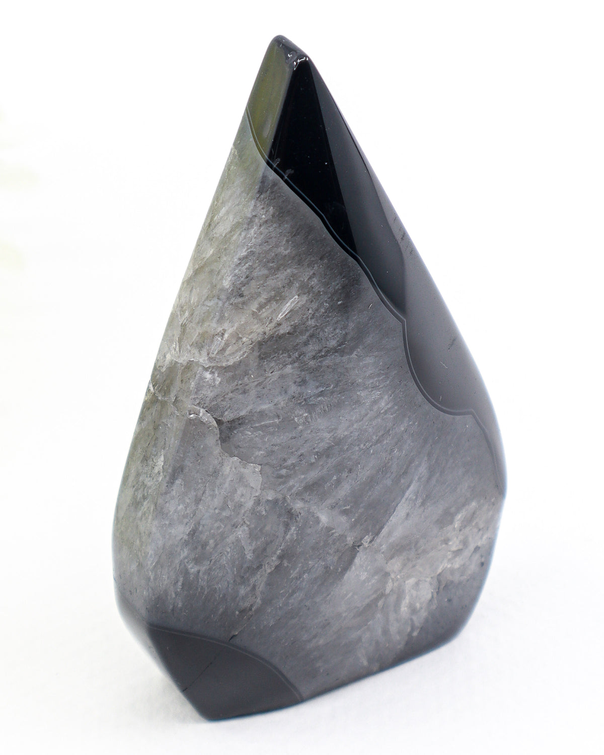 Black Banded Agate Flame 141g – Shadow Dancer | Protection & Strength