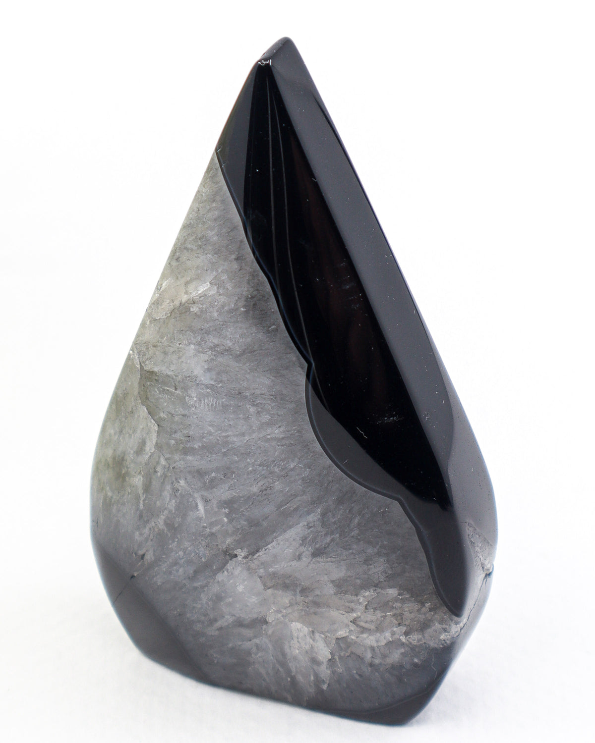 Black Banded Agate Flame 141g – Shadow Dancer | Protection & Strength