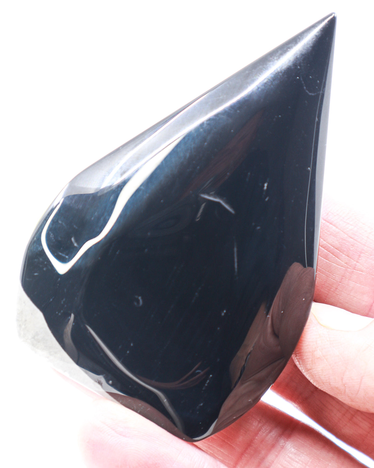 Black Banded Agate Flame 123g – Dark Moon | Protection & Grounding