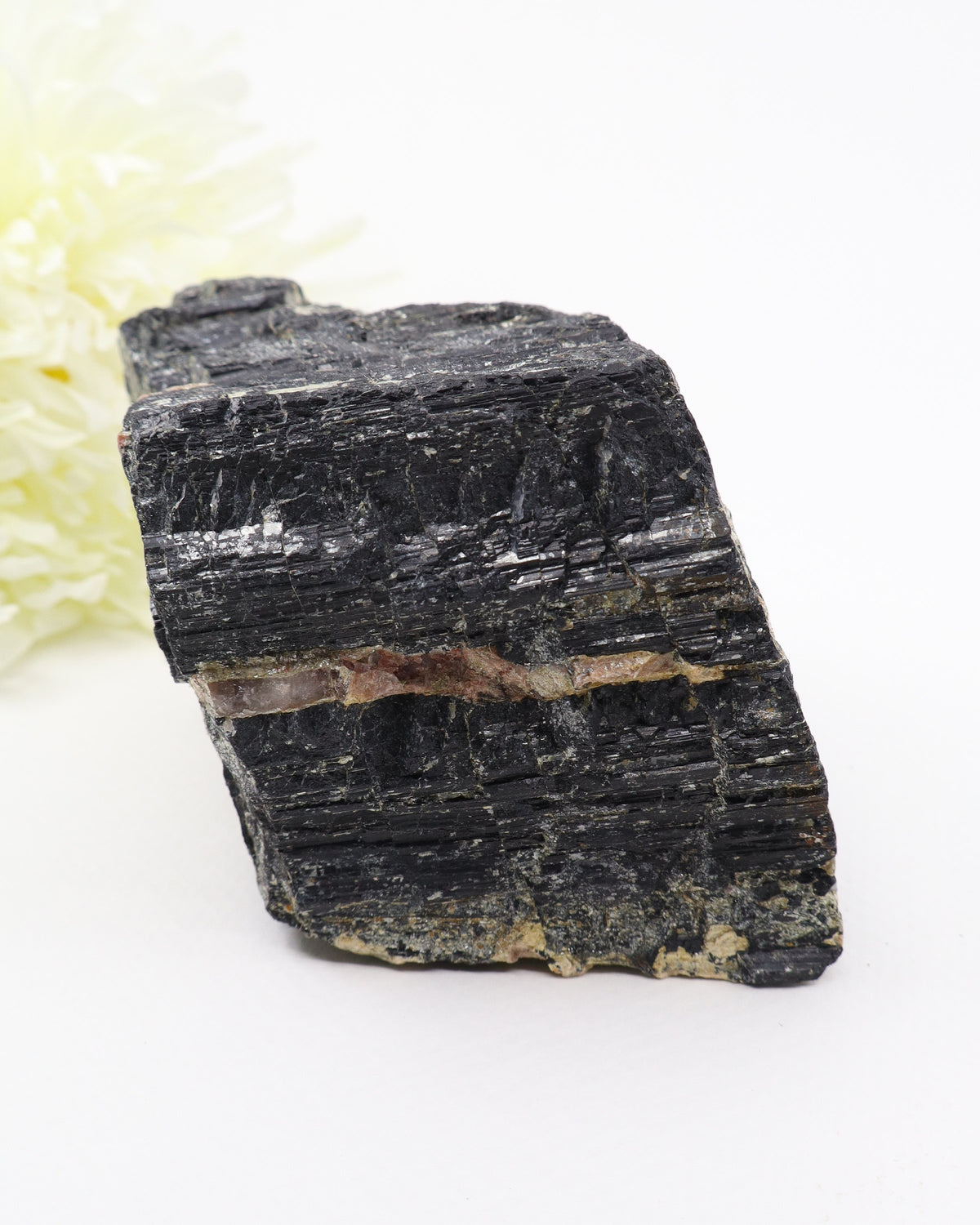 Black Tourmaline with Pink Feldspar 1.242kg – The Guardian Stone | Protection & Grounding