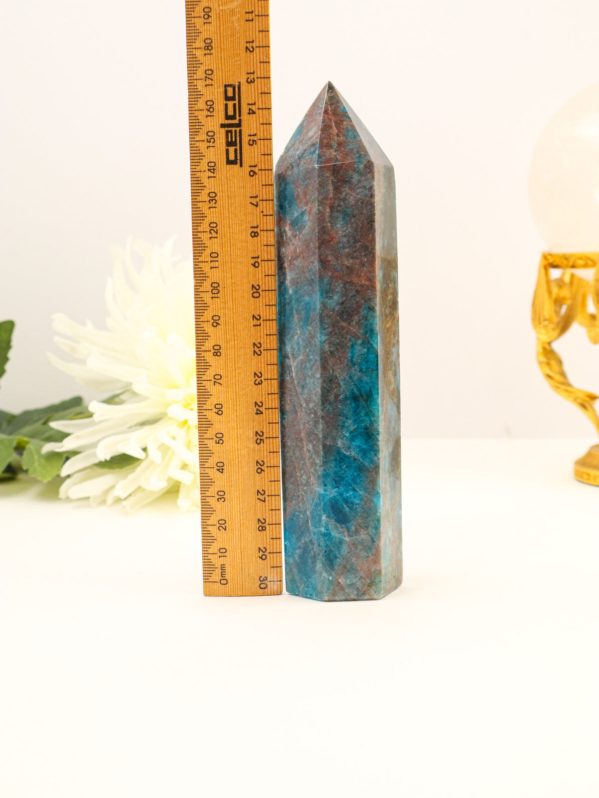 Blue Apatite Crystal Tower 545g – The Ocean of Possibilities | Manifestation, Motivation & Spiritual Awakening