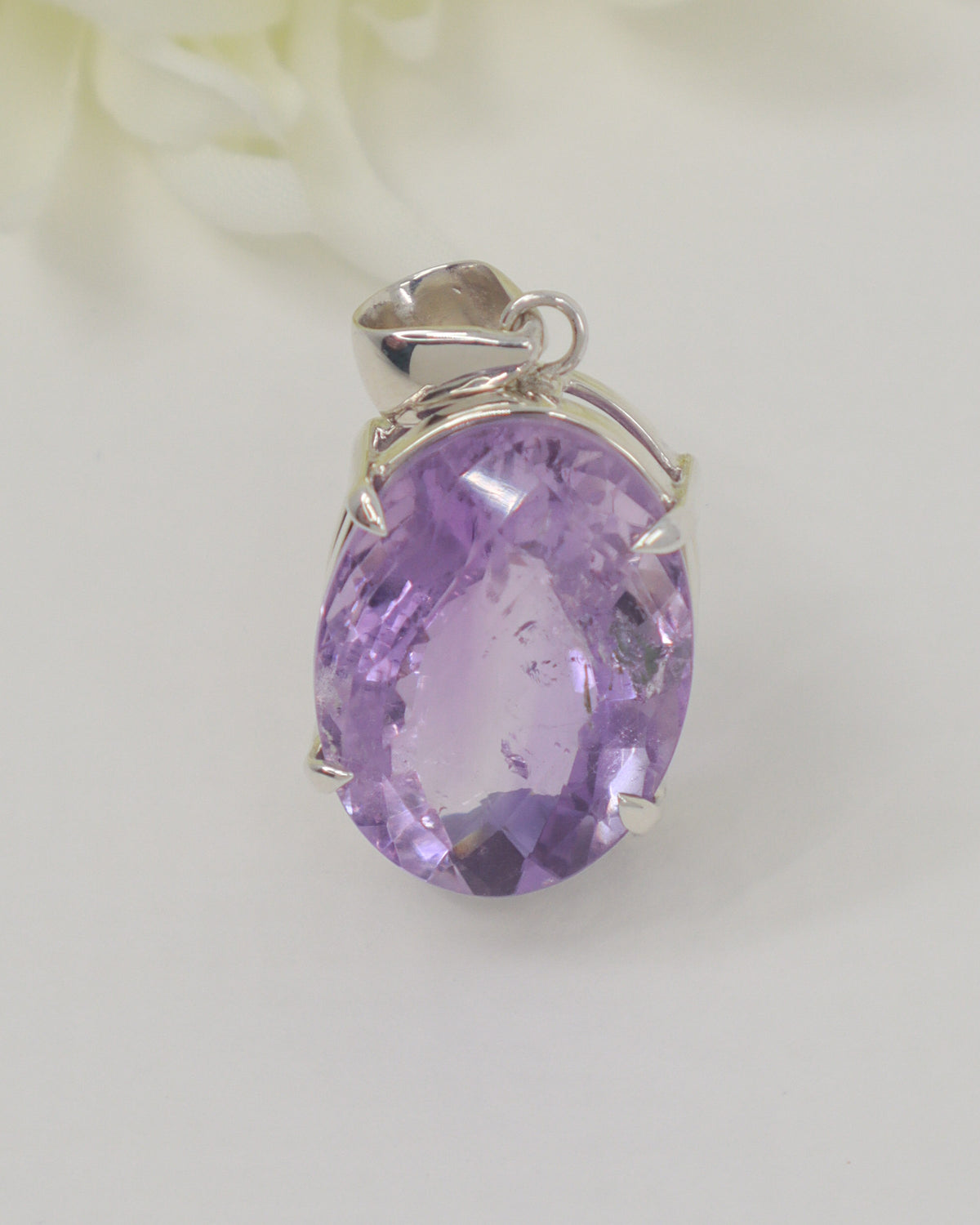 Brazilian Amethyst Sterling Silver Pendant – Lavender Spirit