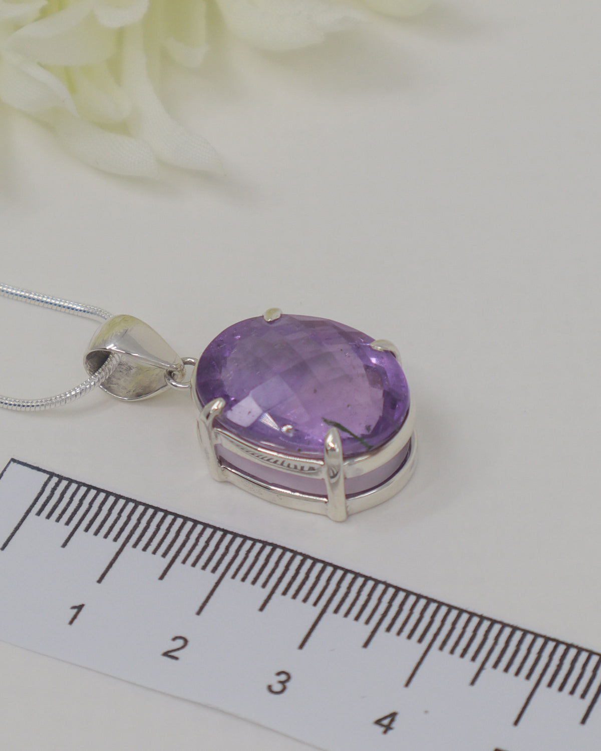 Brazilian Amethyst Sterling Silver Pendant – Lavender Light