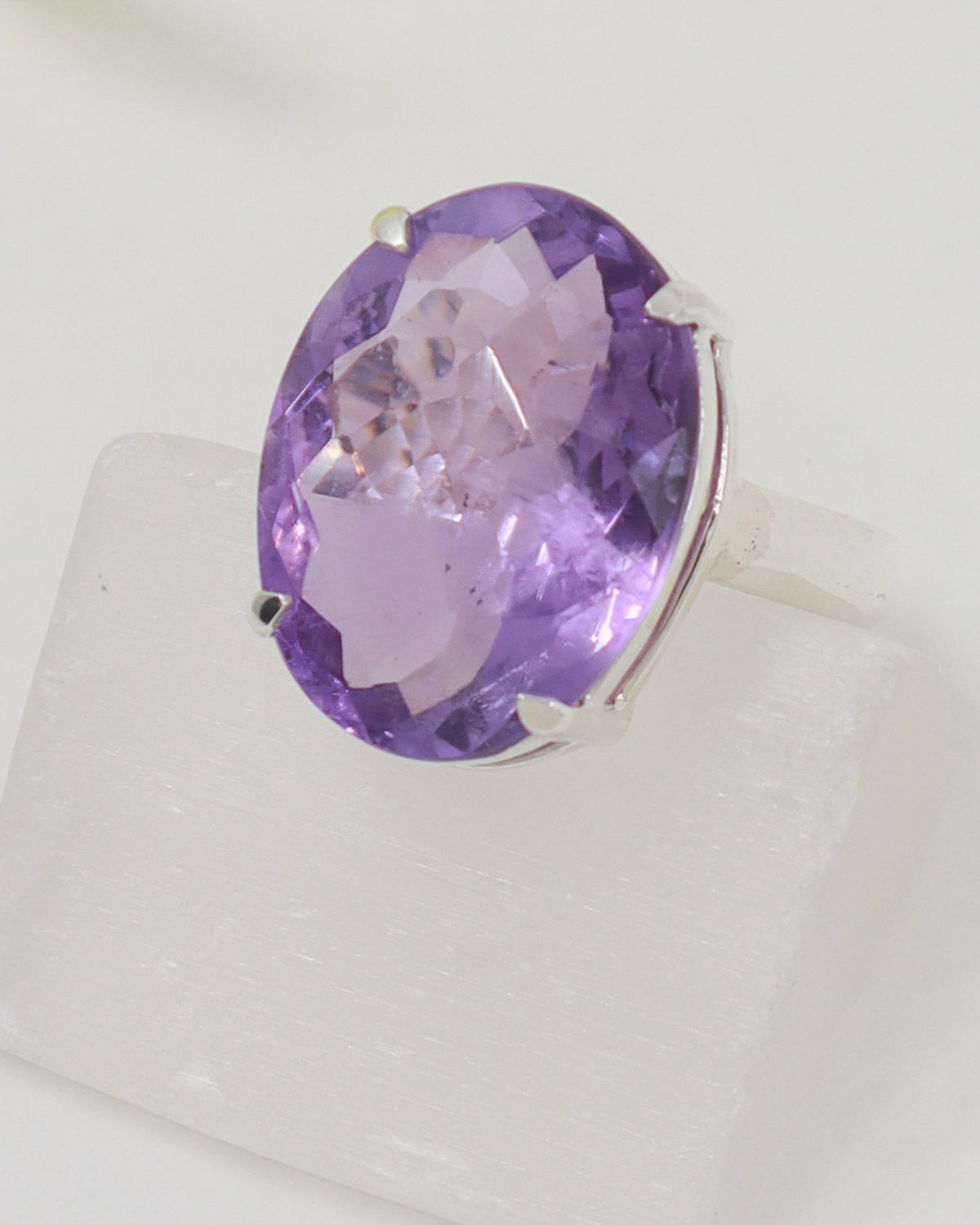 Brazilian Amethyst Sterling Silver Ring | Size 10 | Intuition