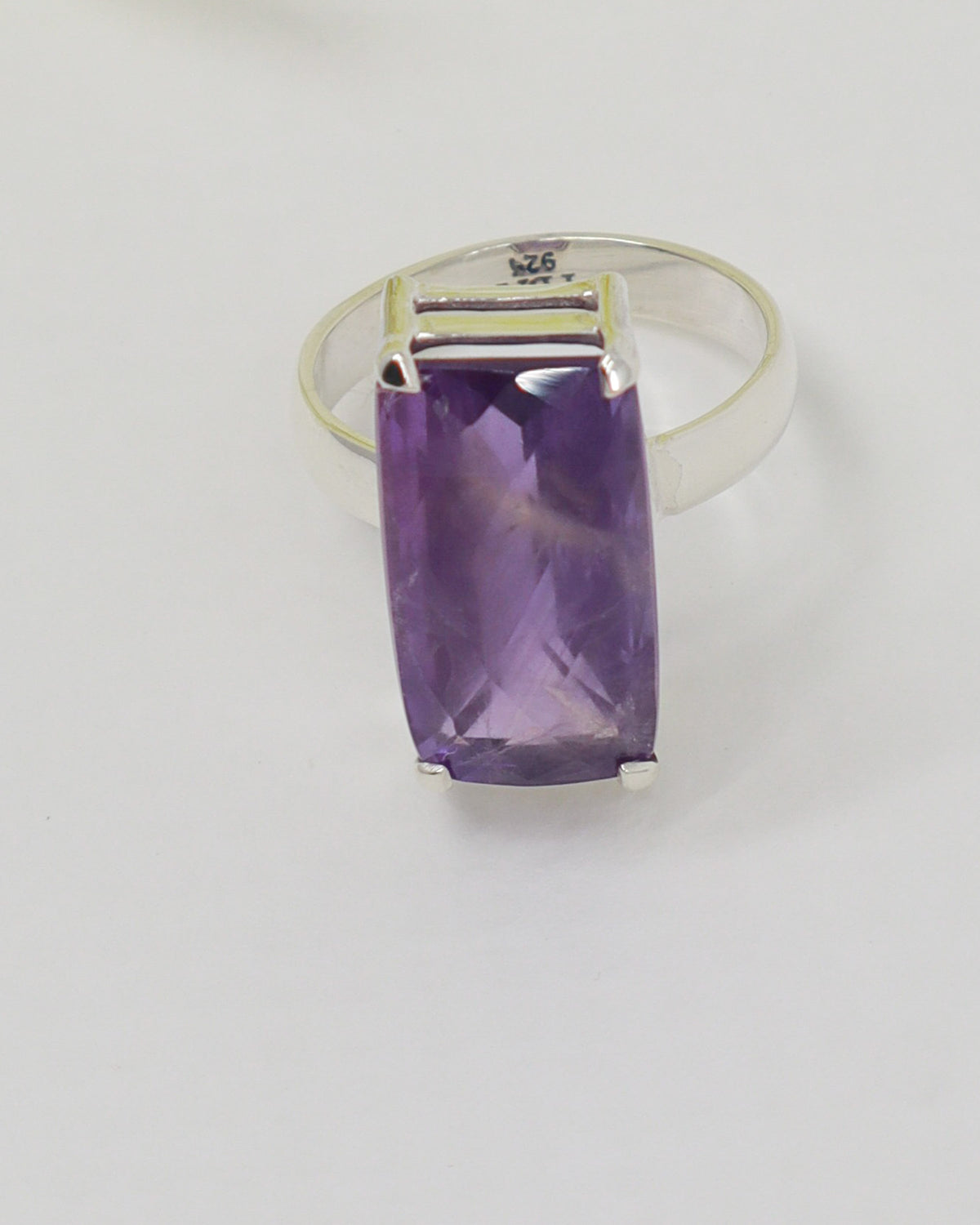 Brazilian Amethyst Sterling Silver Ring – Size 6
