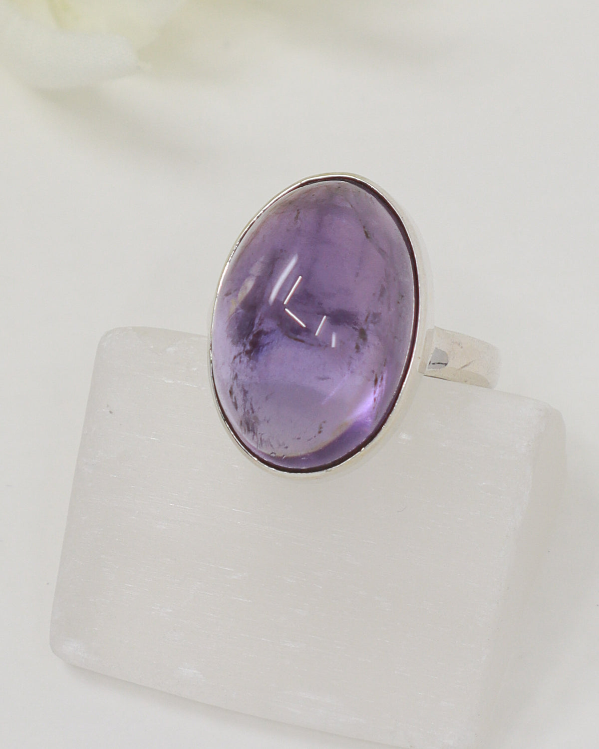 Brazilian Amethyst Sterling Silver Ring – Size 7