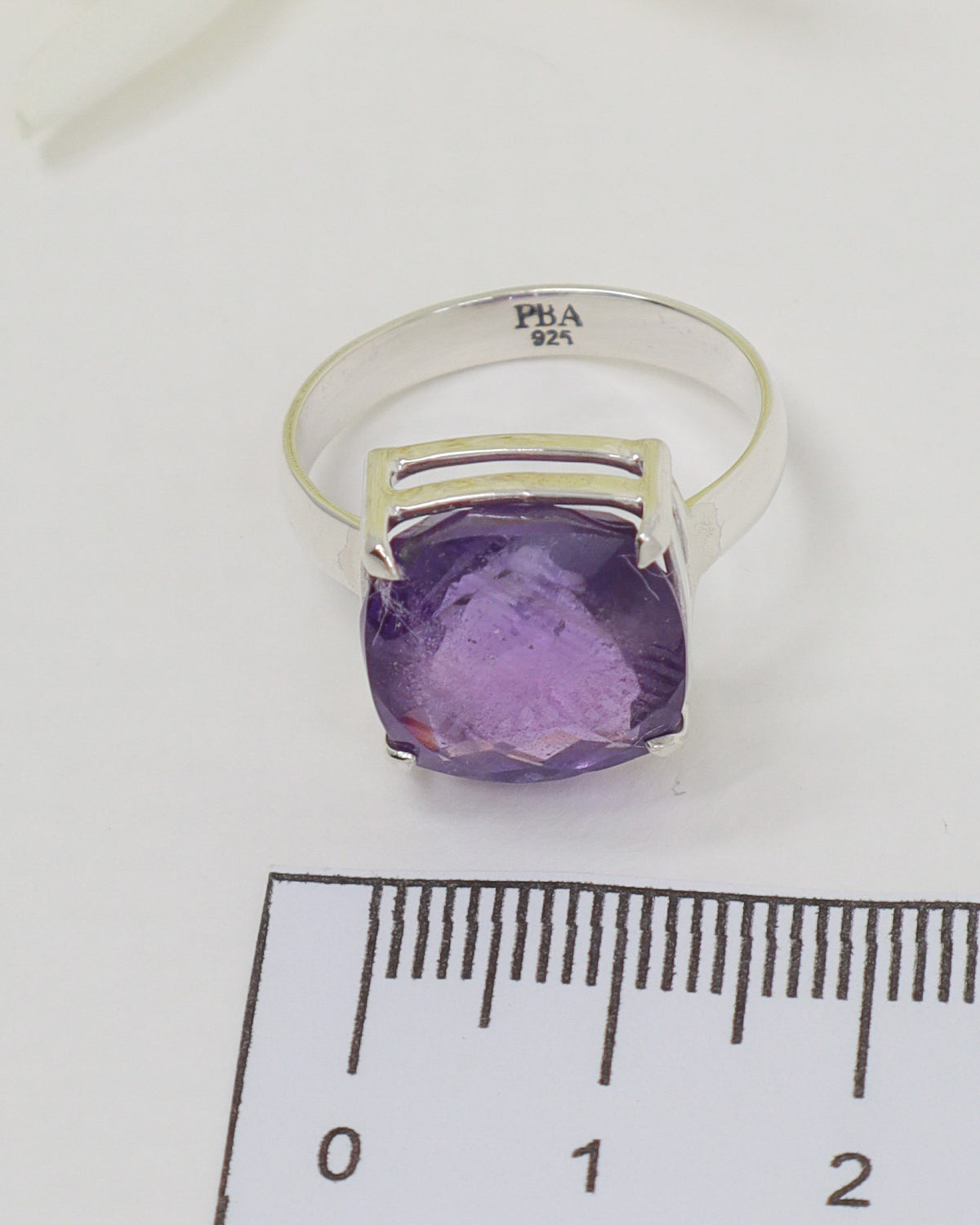 Brazilian Amethyst Sterling Silver Ring – Violet Sanctuary | Size 8