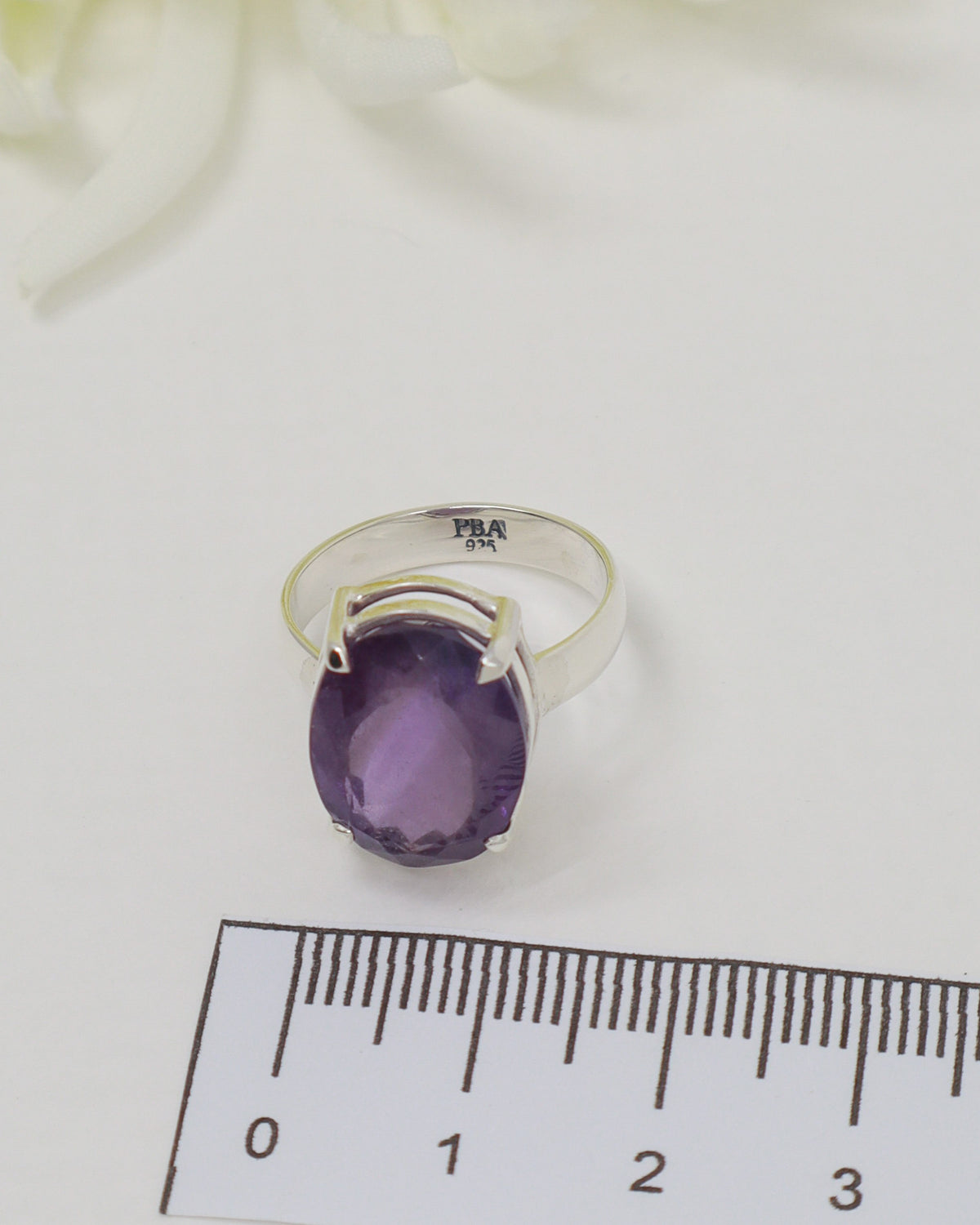 Brazilian Amethyst Sterling Silver Ring – Violet Sanctuary | Size 7