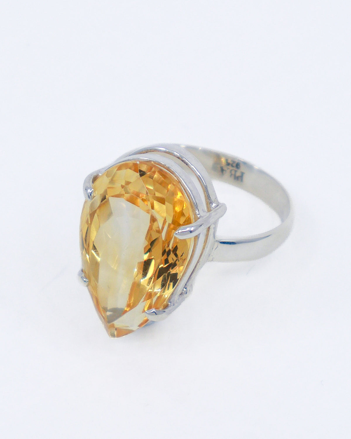 Brazilian Citrine “Solar Empress” Sterling Silver Ring – Size 9