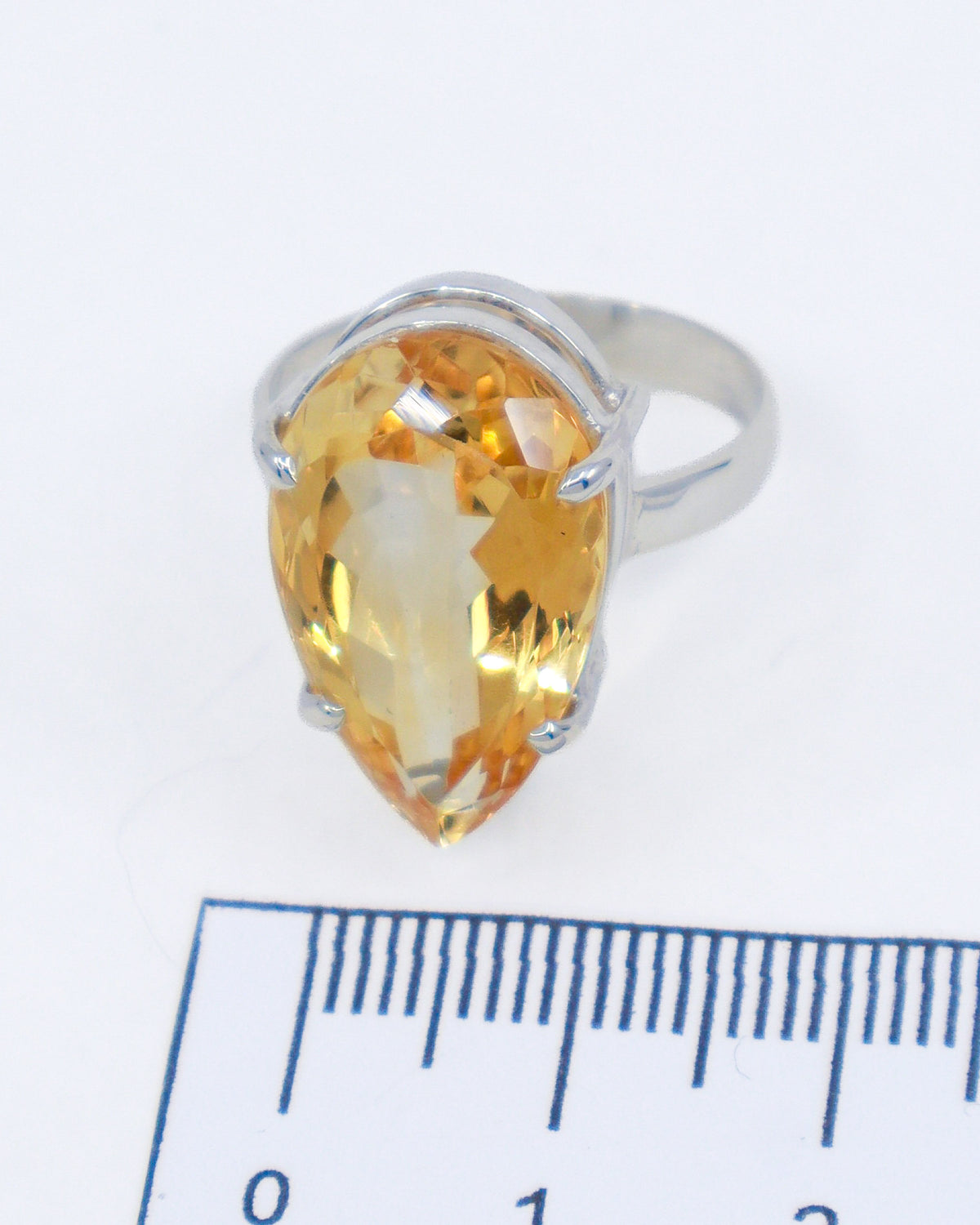 Brazilian Citrine “Solar Empress” Sterling Silver Ring – Size 9