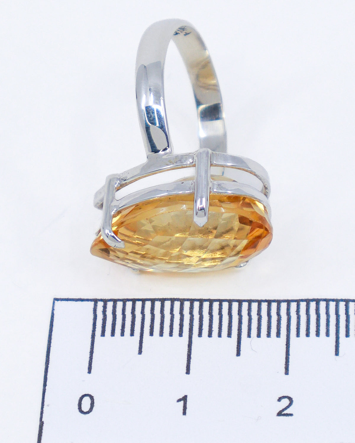 Brazilian Citrine Golden Oracle Sterling Silver Ring – Size 8