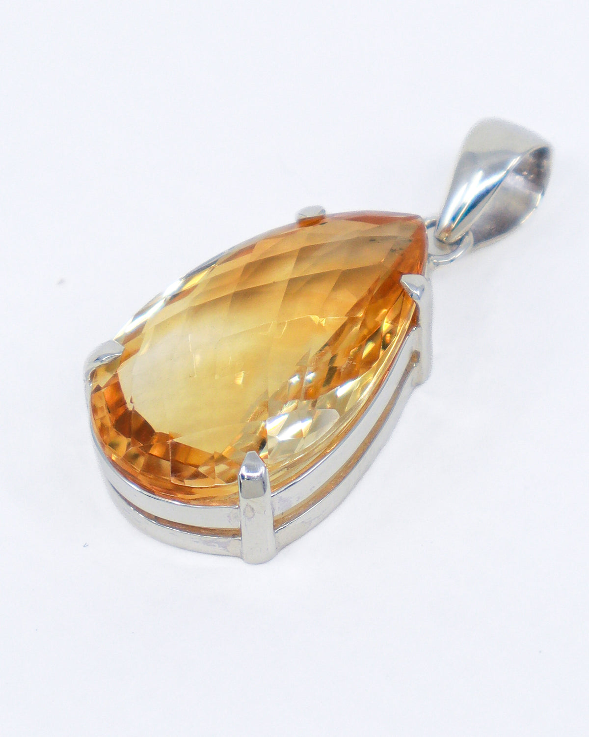 Brazilian Citrine “Golden Abundance” Sterling Silver Pendant