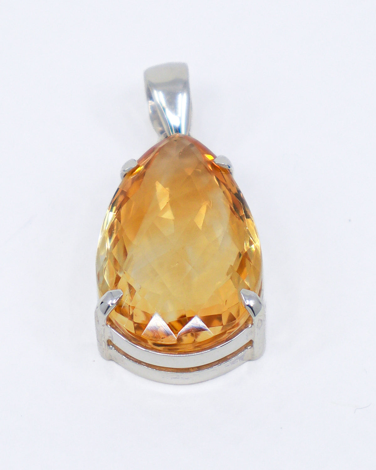 Brazilian Citrine “Golden Abundance” Sterling Silver Pendant