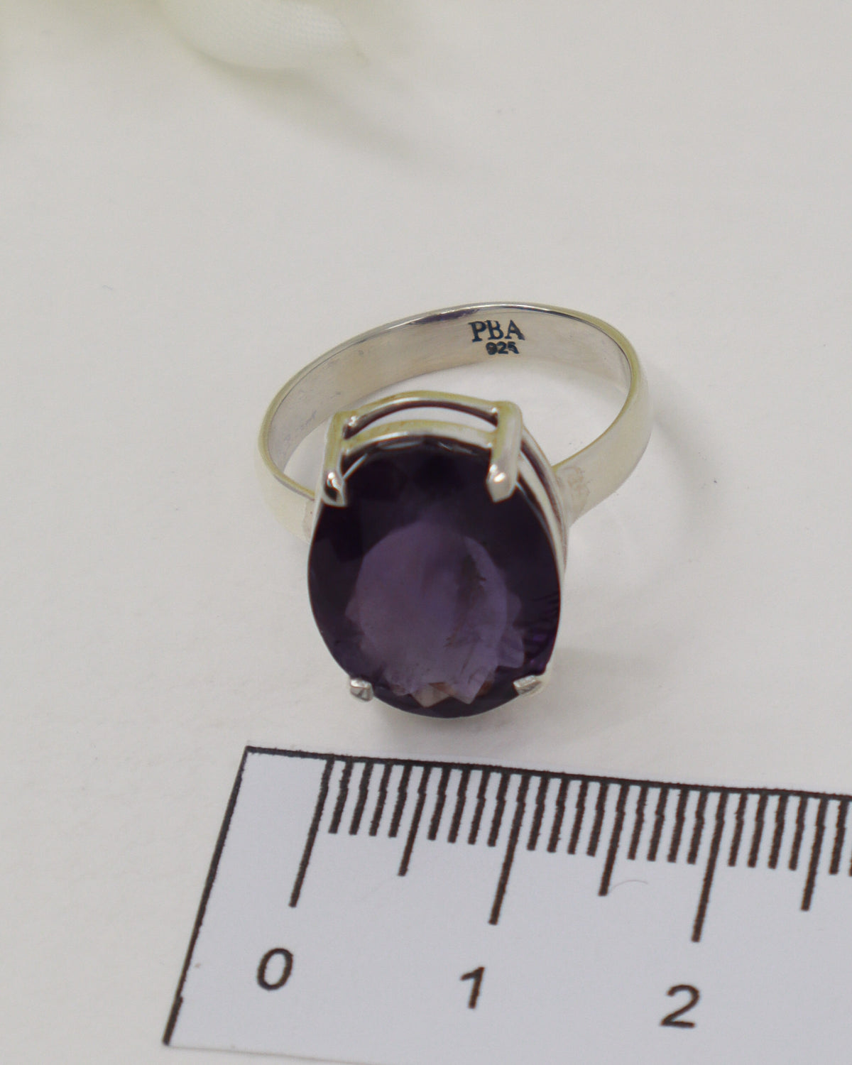 Brazilian Amethyst Sterling Silver Ring – Violet Wisdom | Size 9